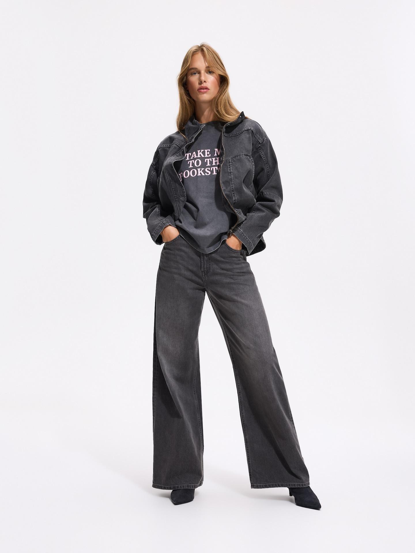 Grey Denim Jacket, Grey, medium