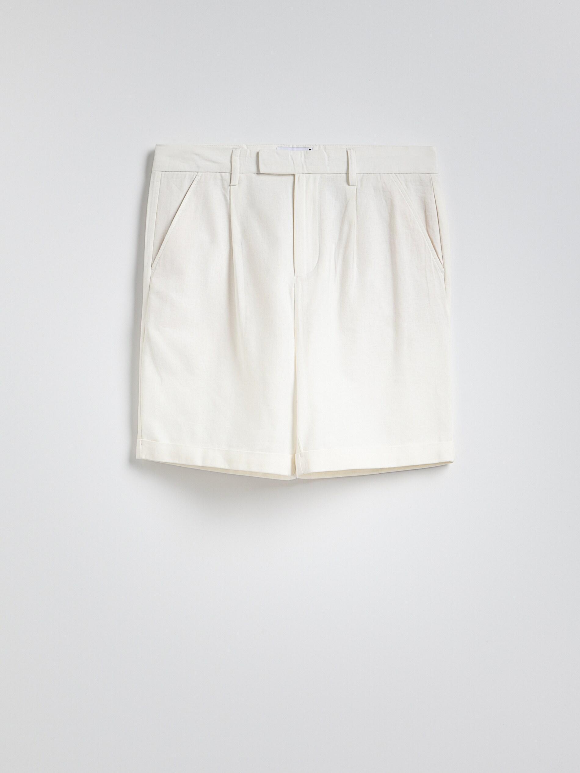 White Regular Chino Shorts, White, large image number 1