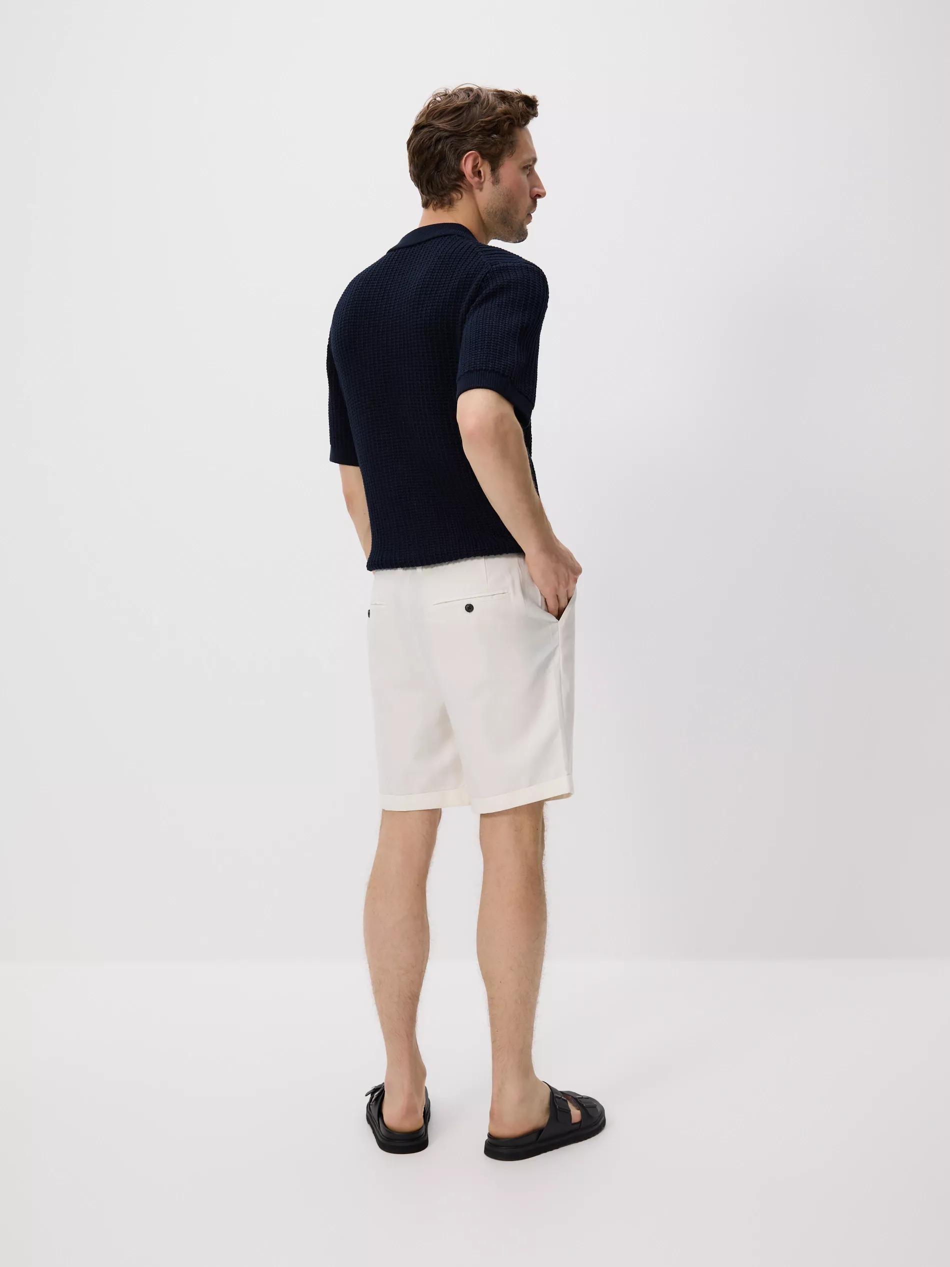 White Regular Chino Shorts, White, large image number 3