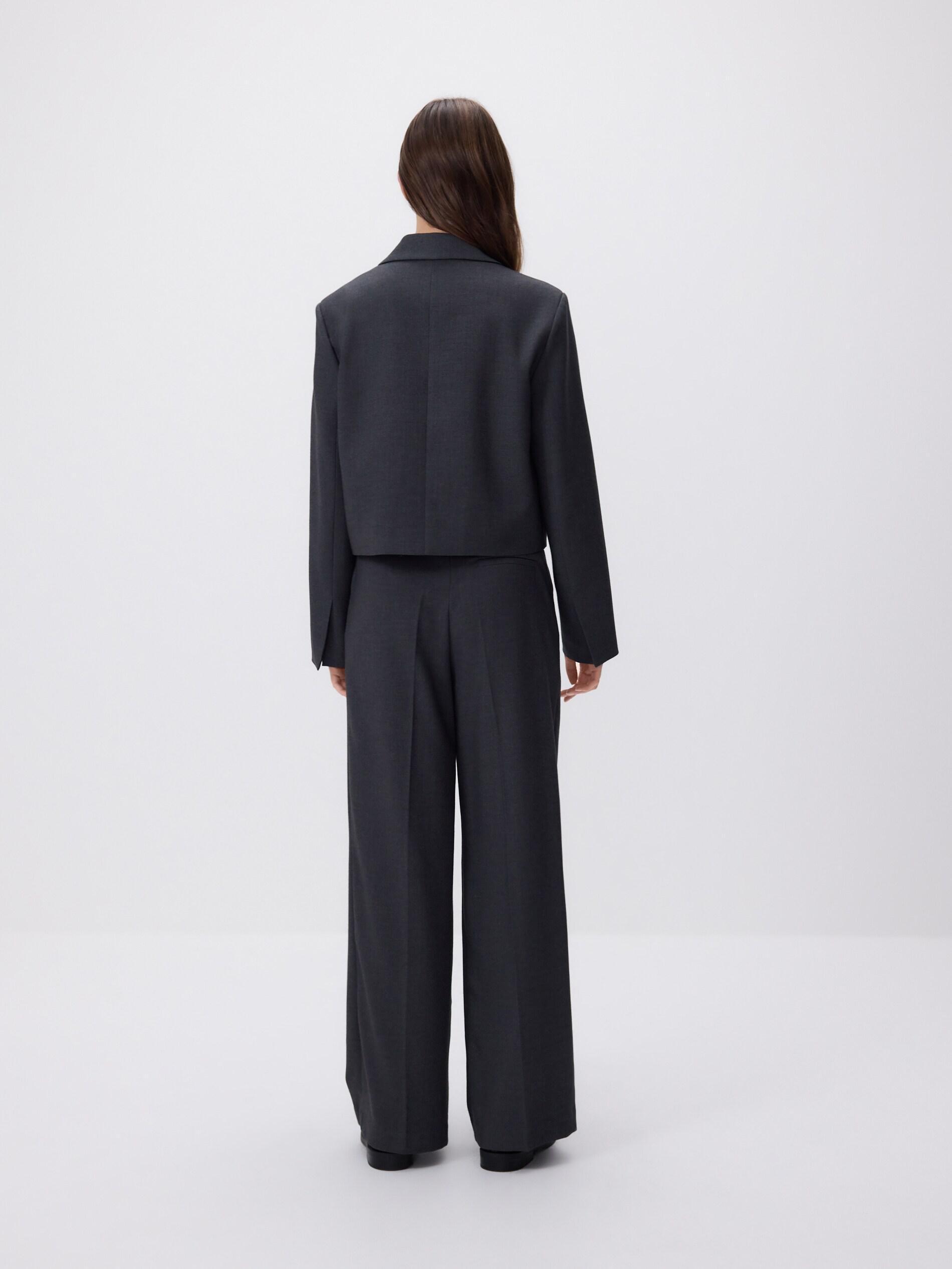 MID GREY Trousers with pressed crease, Grey, large image number 3