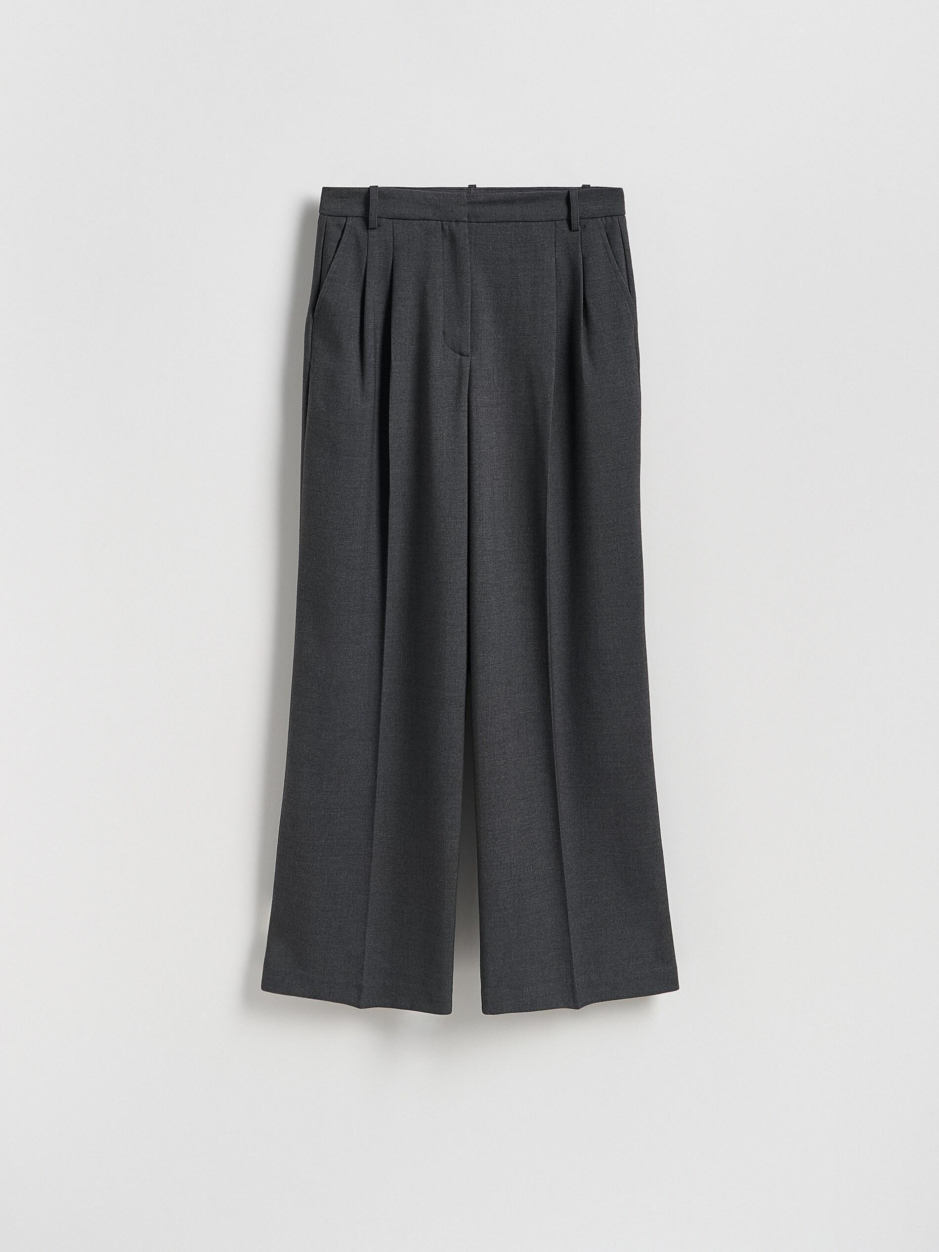MID GREY Trousers with pressed crease, Grey, large image number 4
