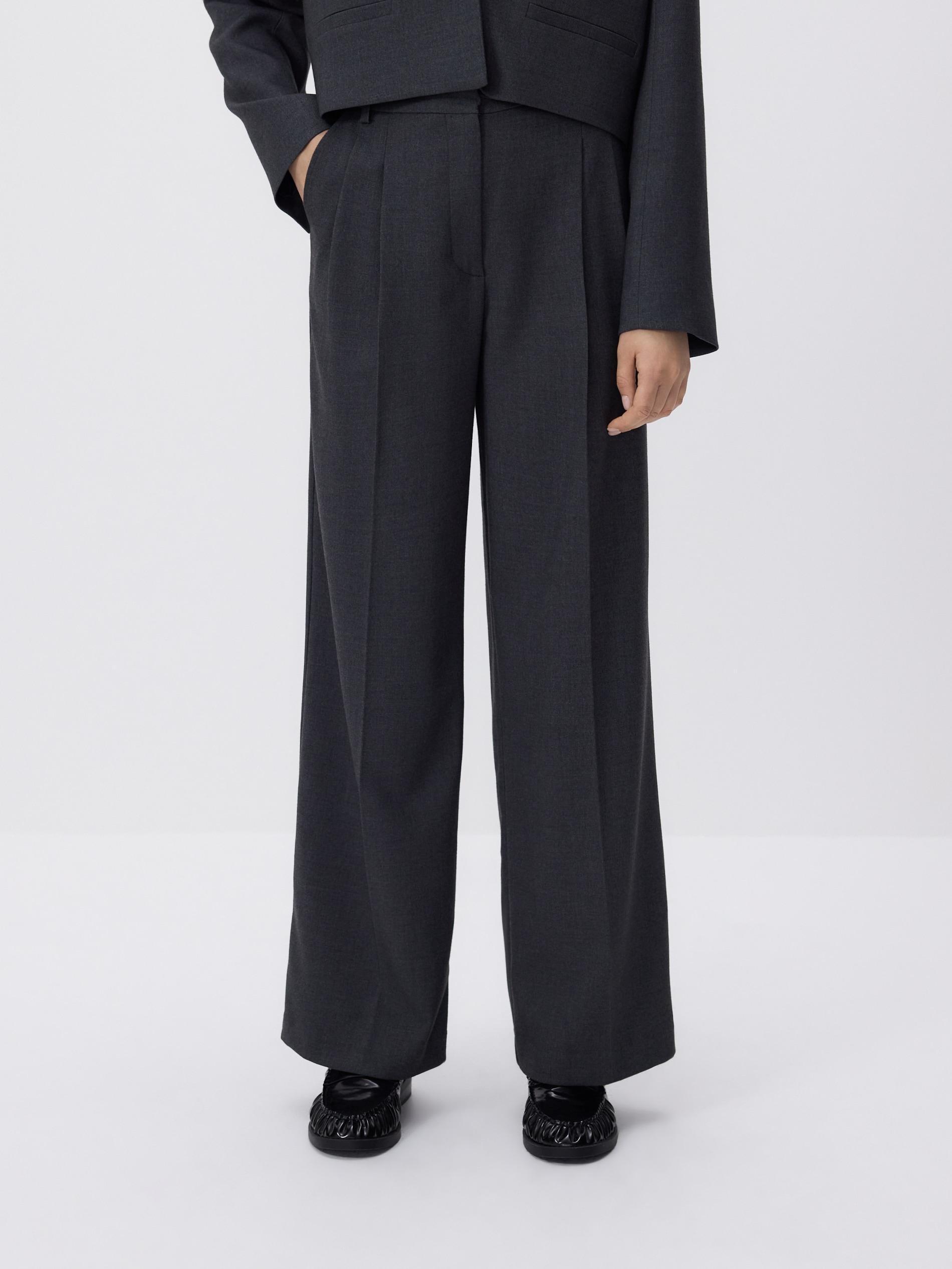 MID GREY Trousers with pressed crease, Grey, large image number 5