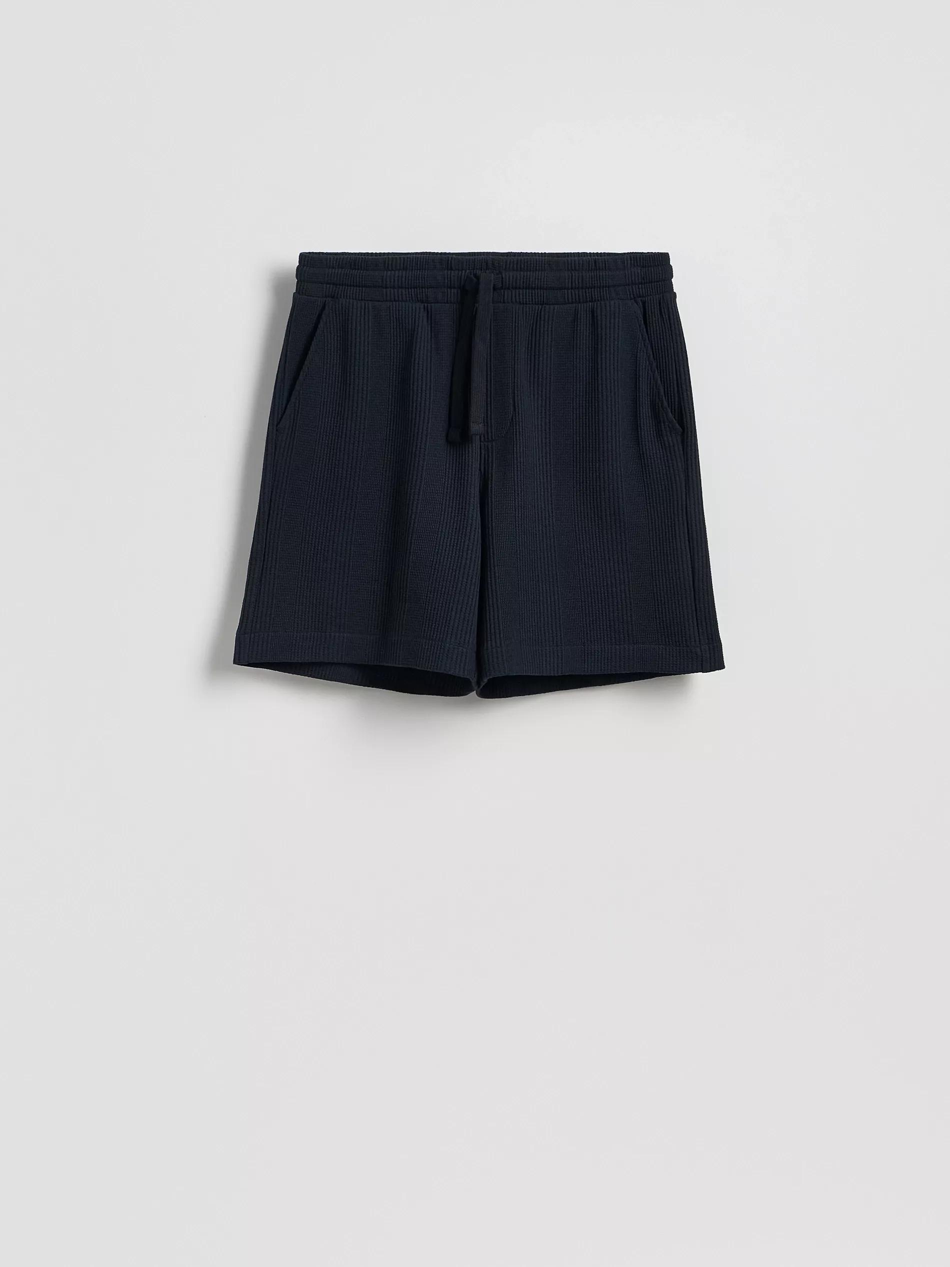 NAVY Structured regular fit shorts, , large image number 1