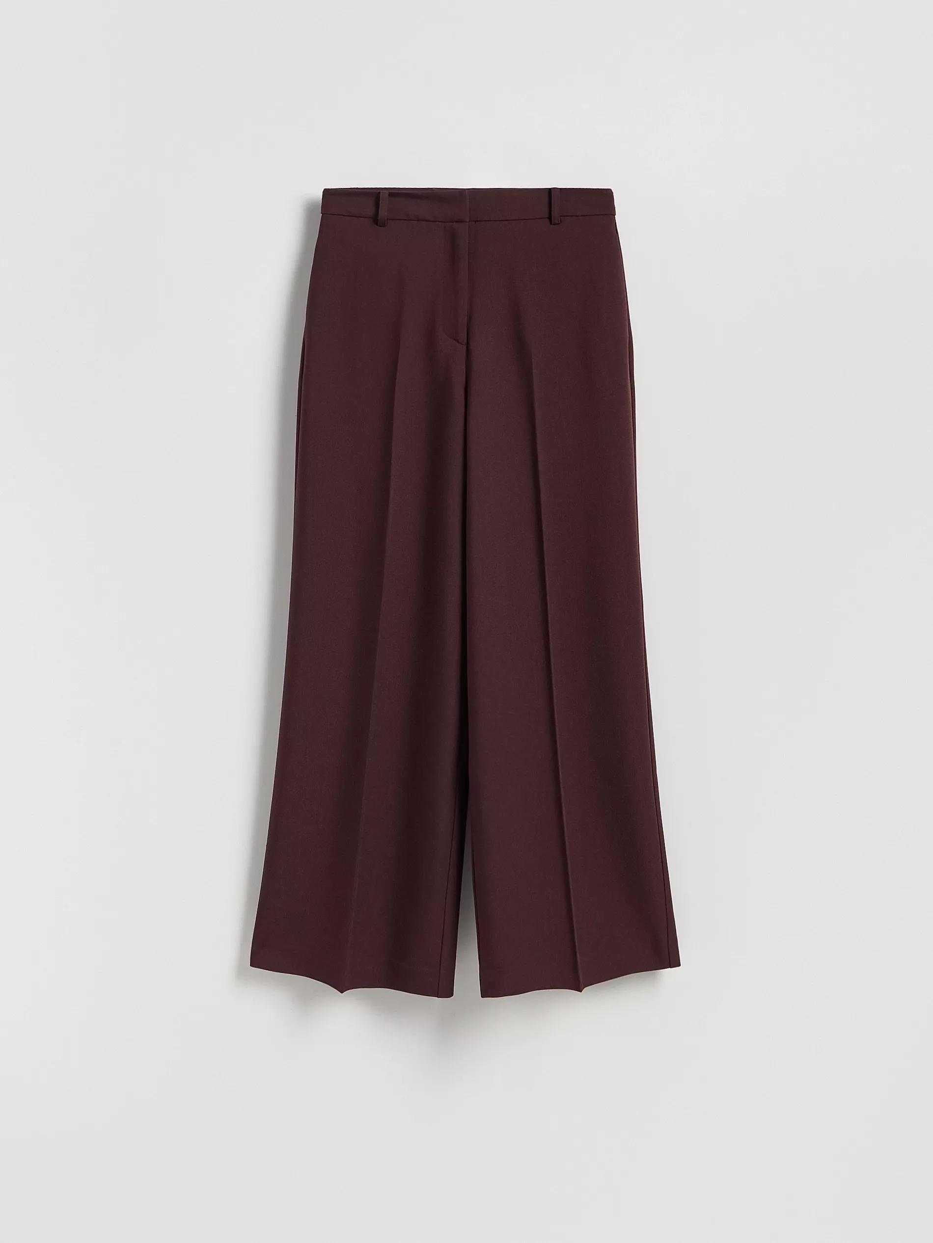 Burgundy Wide Trousers With Crease, Purple, large image number 4