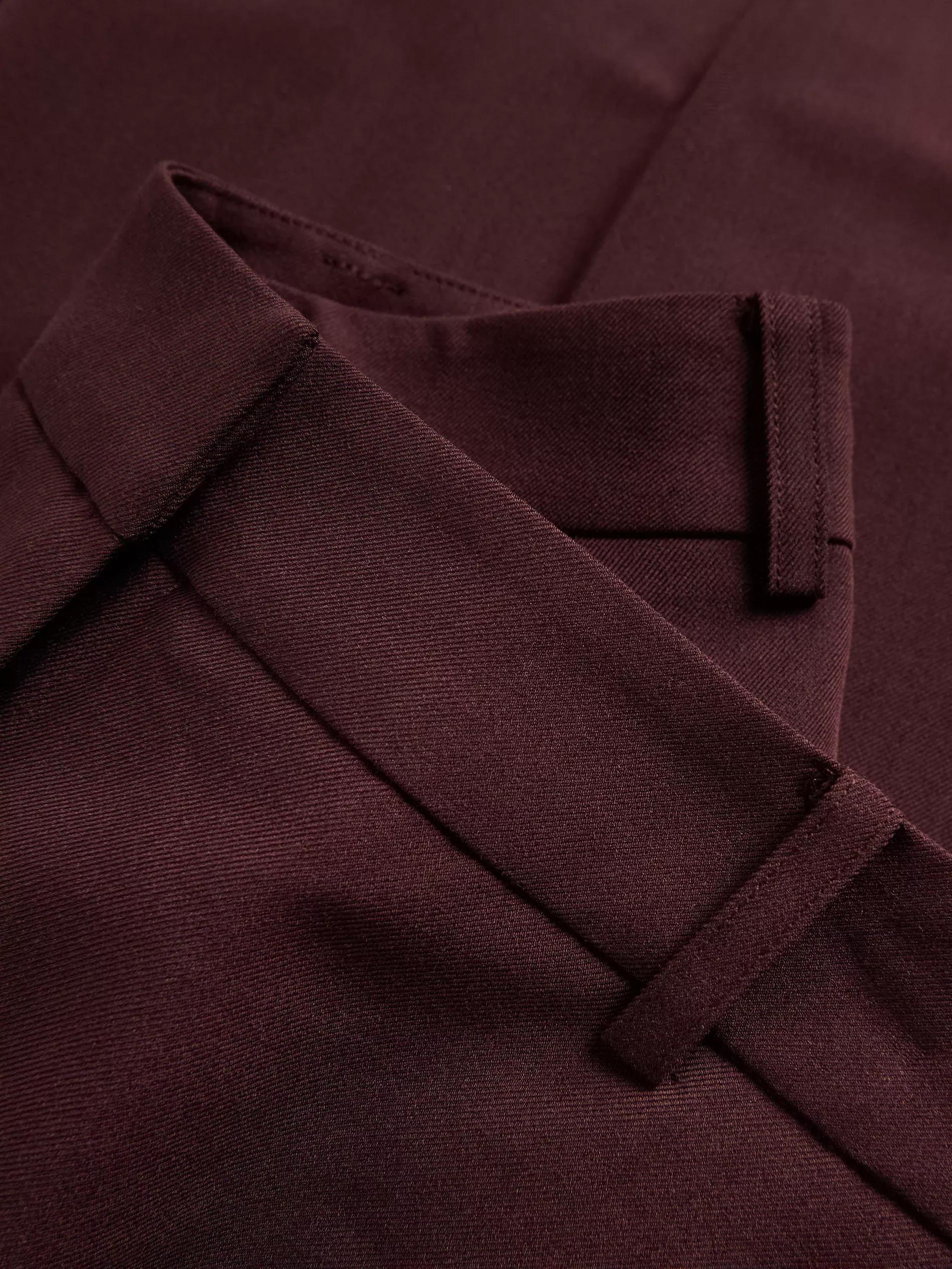 Burgundy Wide Trousers With Crease, Purple, medium