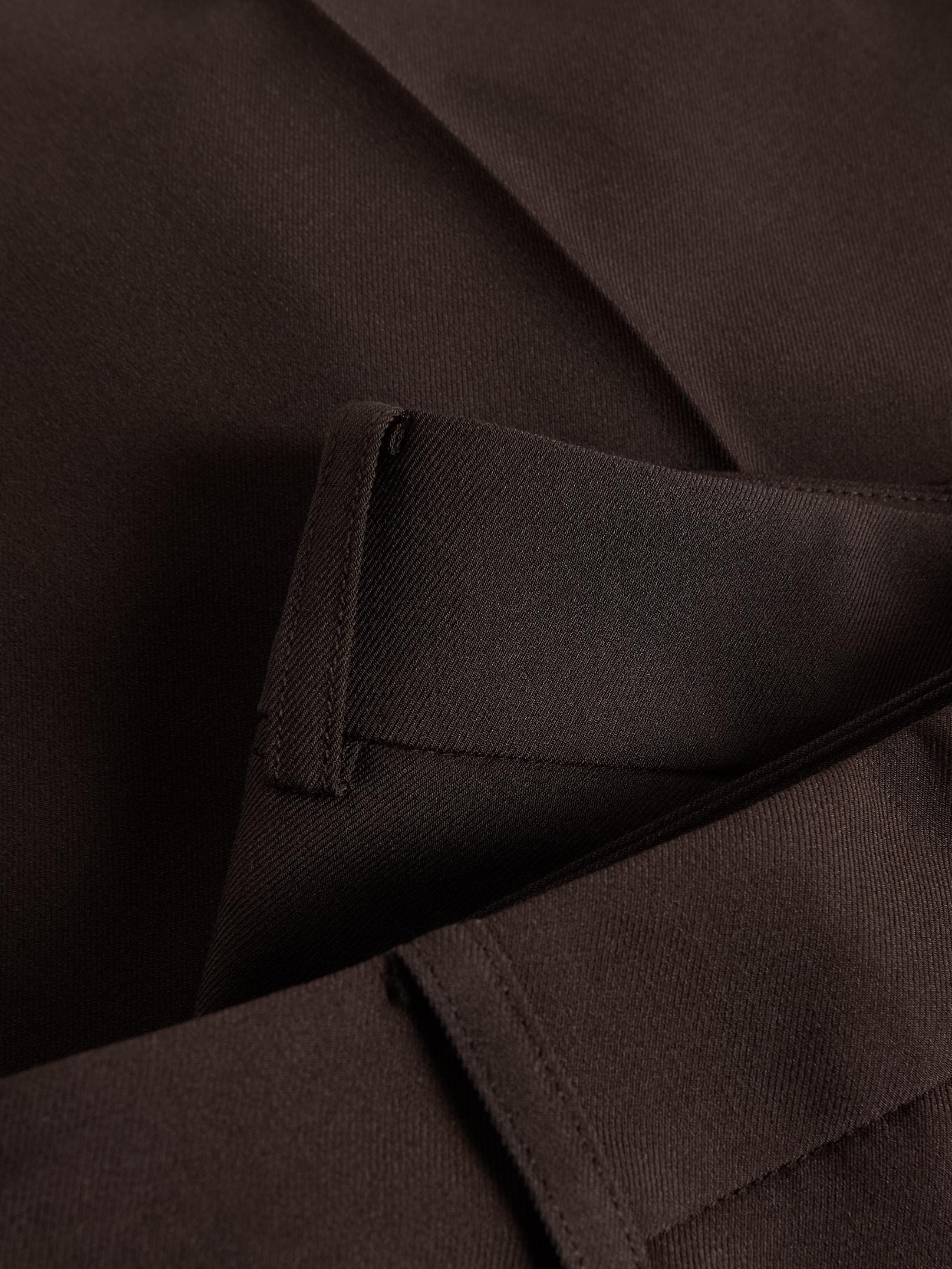 DARK BROWN Wide trousers with crease, Brown, large image number 5