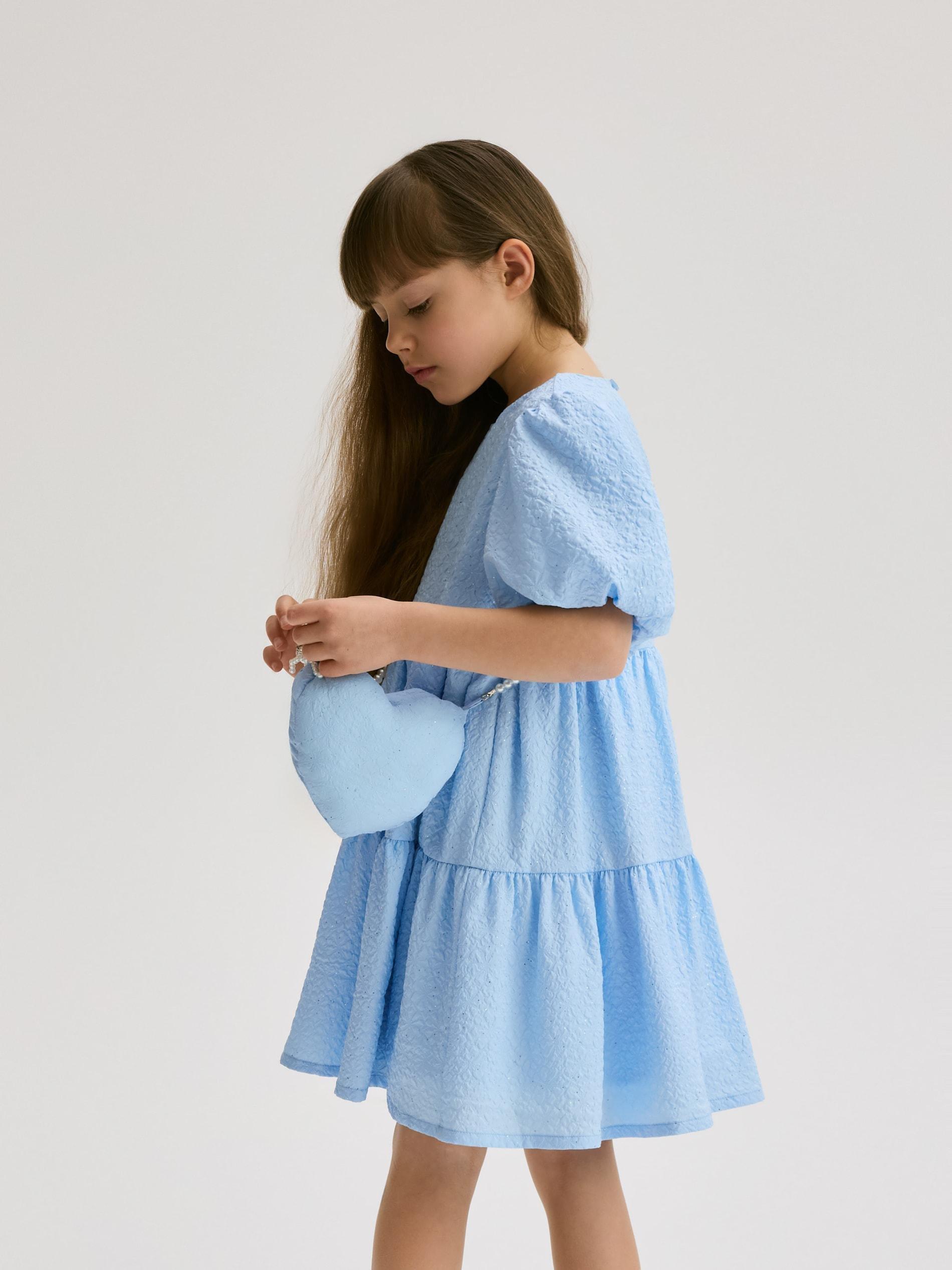 Blue Dress & Bag, Kids Girl, Blue, large image number 1