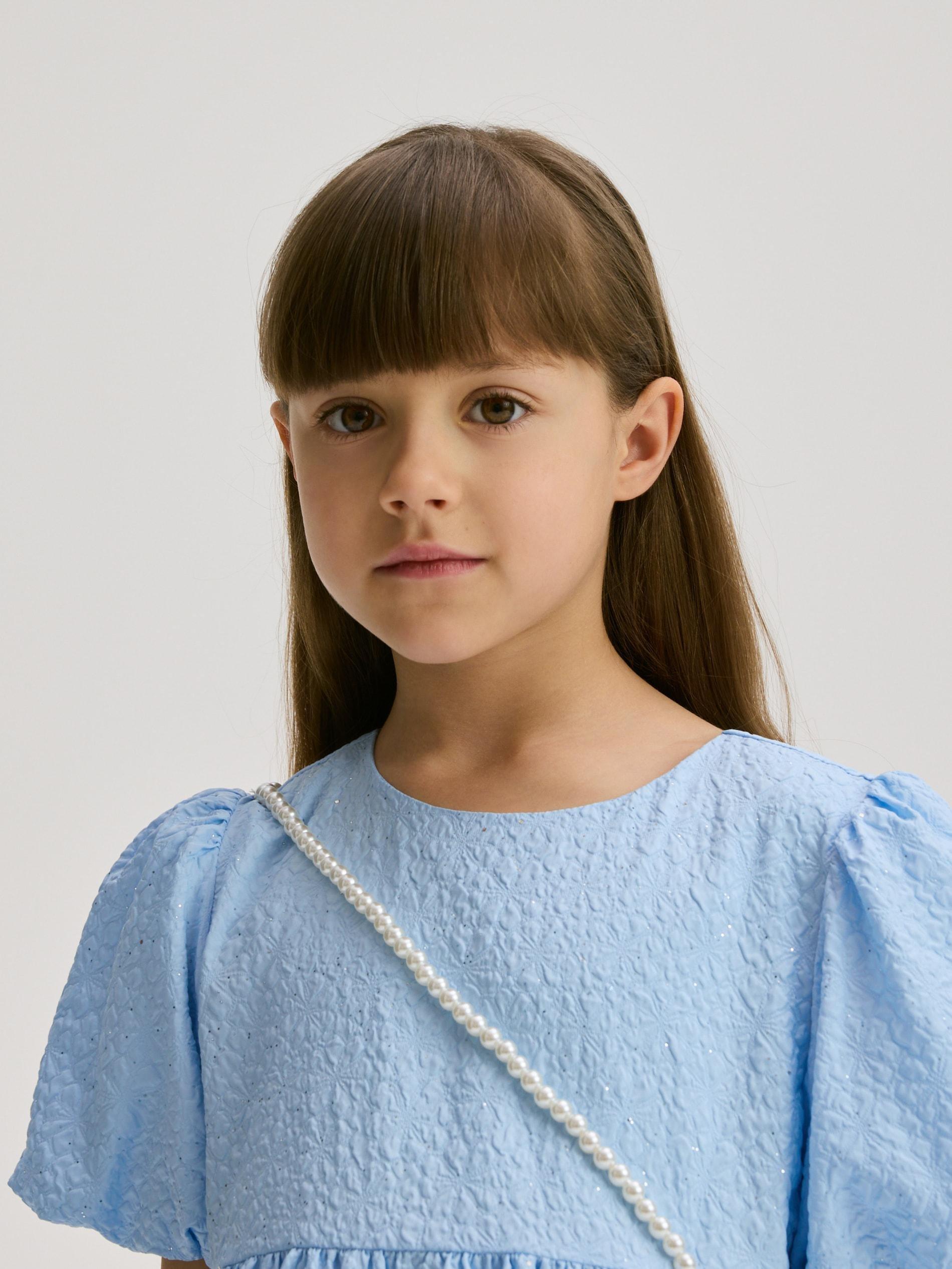 Blue Dress & Bag, Kids Girl, Blue, medium