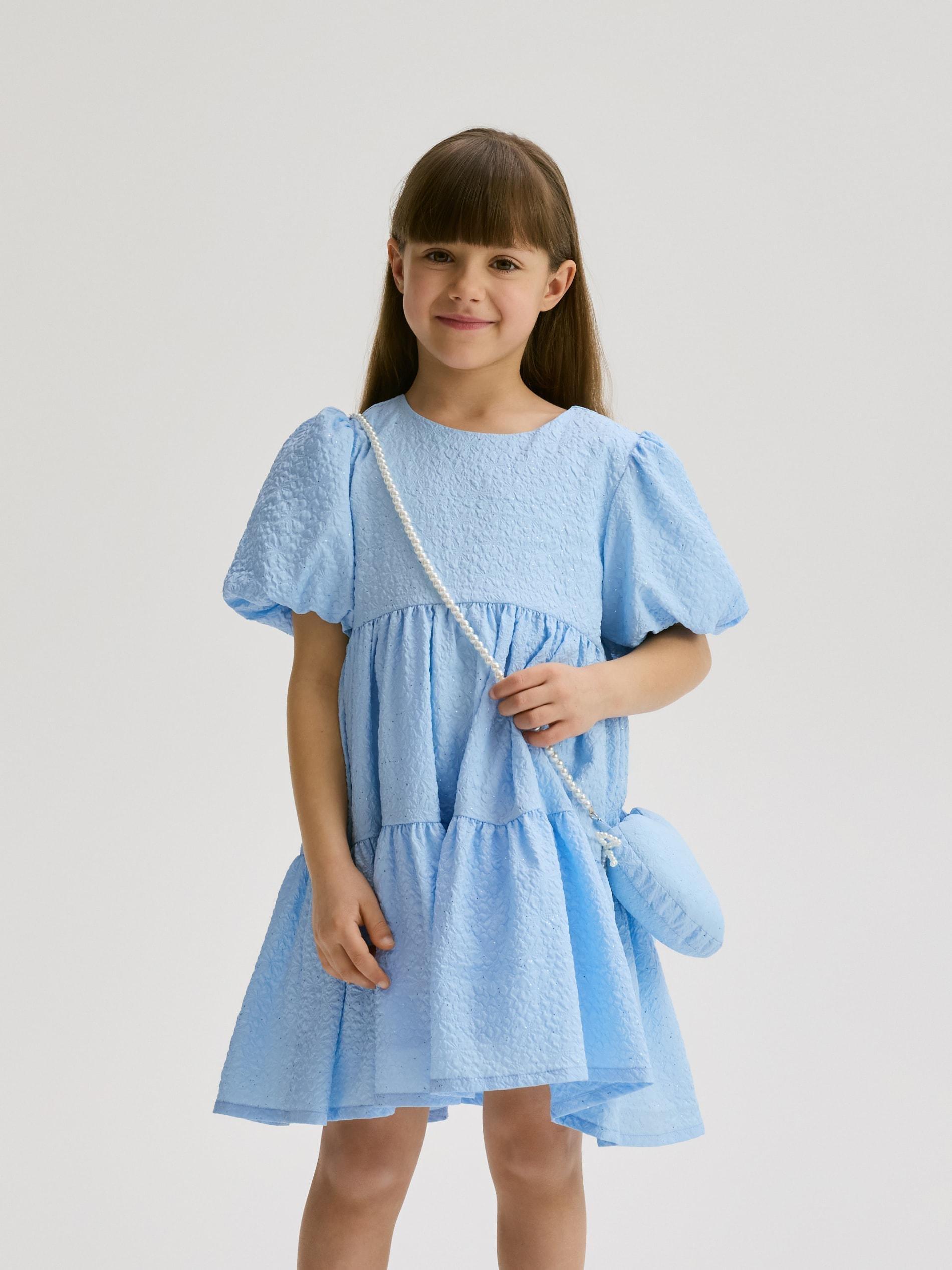 Blue Dress & Bag, Kids Girl, Blue, large image number 3