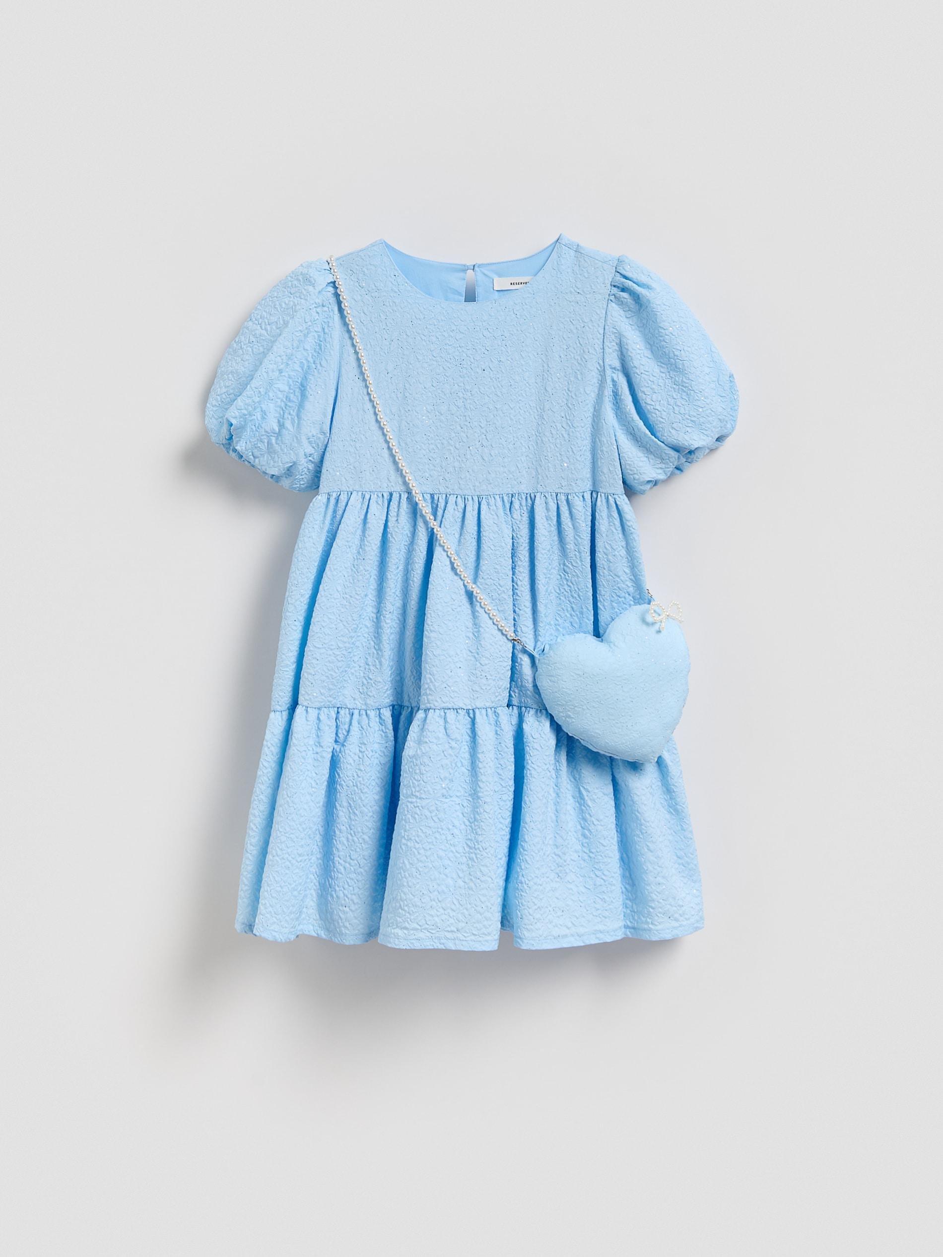 Blue Dress & Bag, Kids Girl, Blue, large image number 4