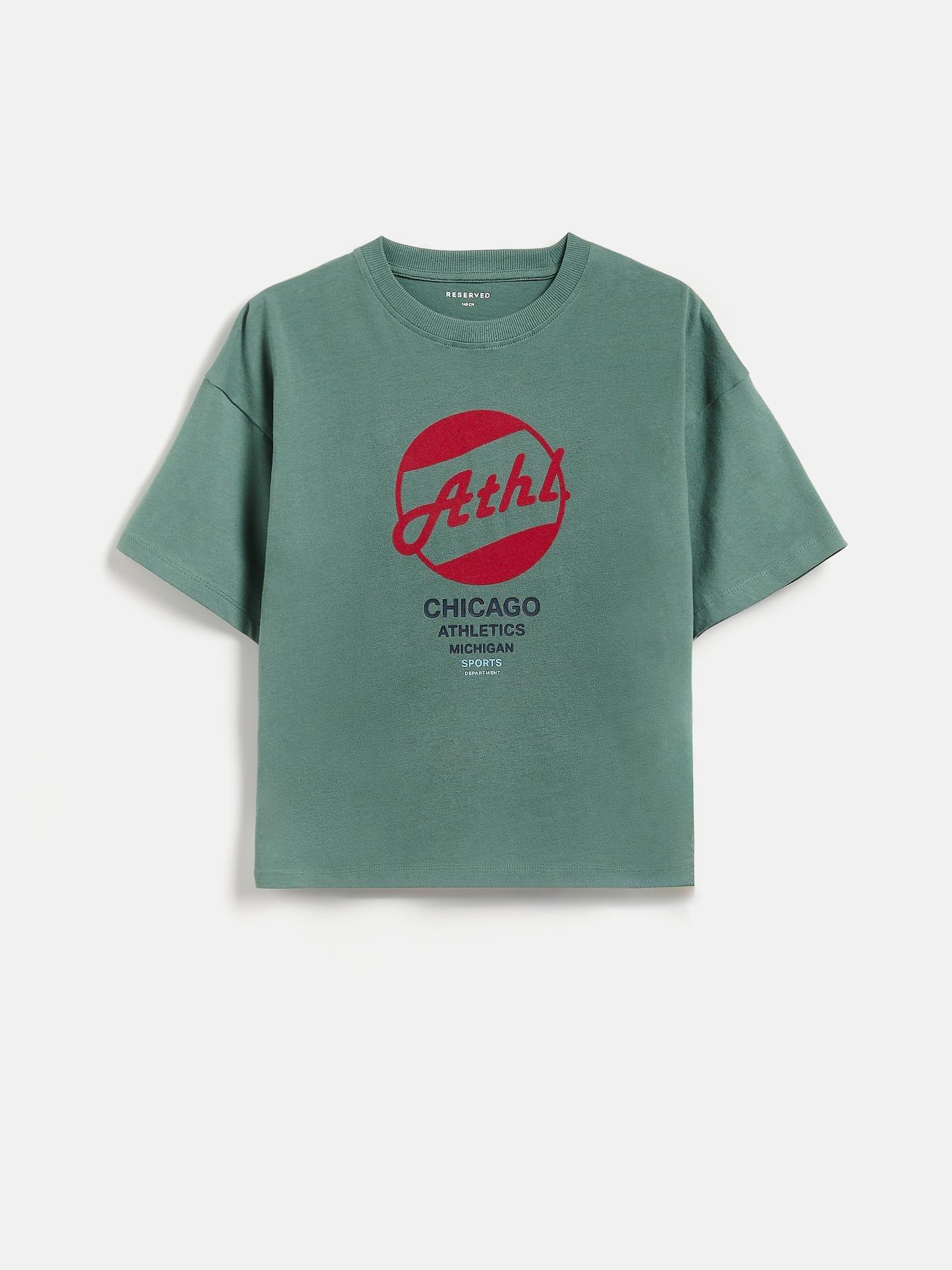 Green Cotton T-Shirt, Green, medium