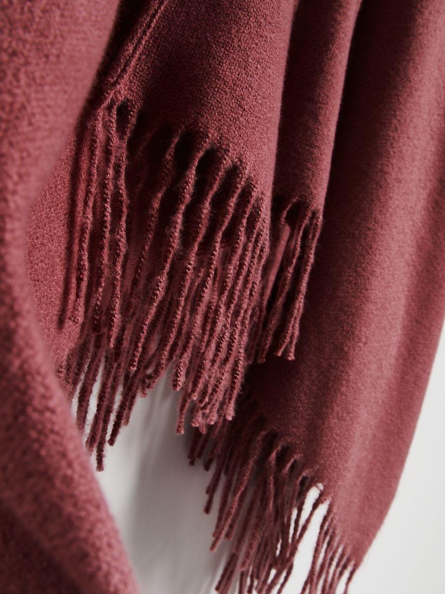 Pink Poncho With Fringes, Pink, medium