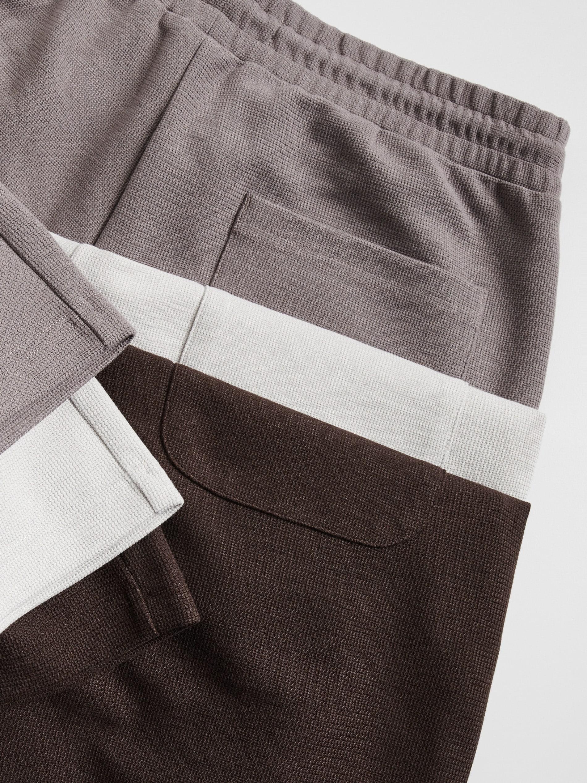 Grey Structured Regular Fit Shorts, Light grey, large image number 5