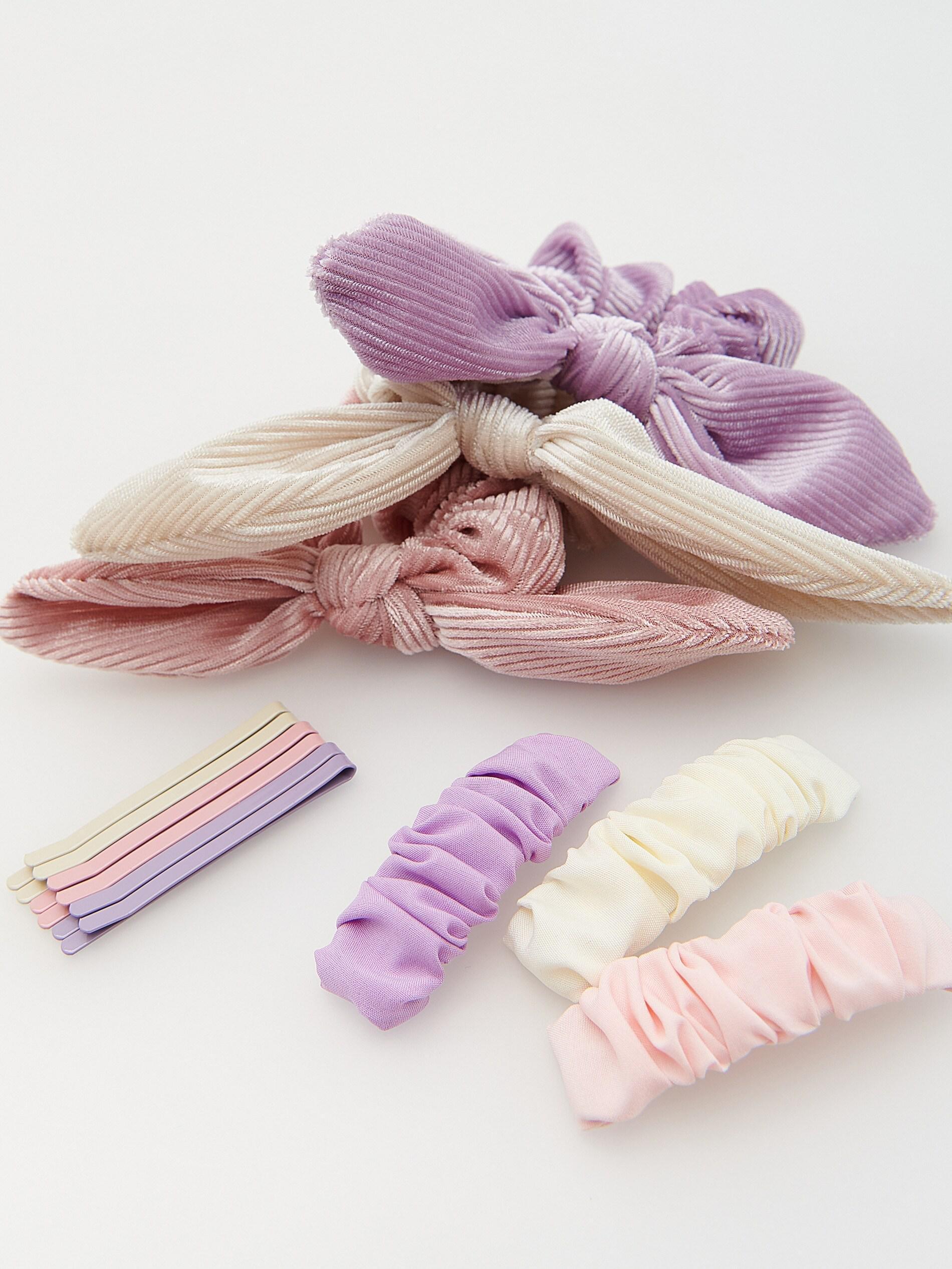Hairpins, Hair Clips And Velour Scrunchies Set, Multicolor, large image number 1