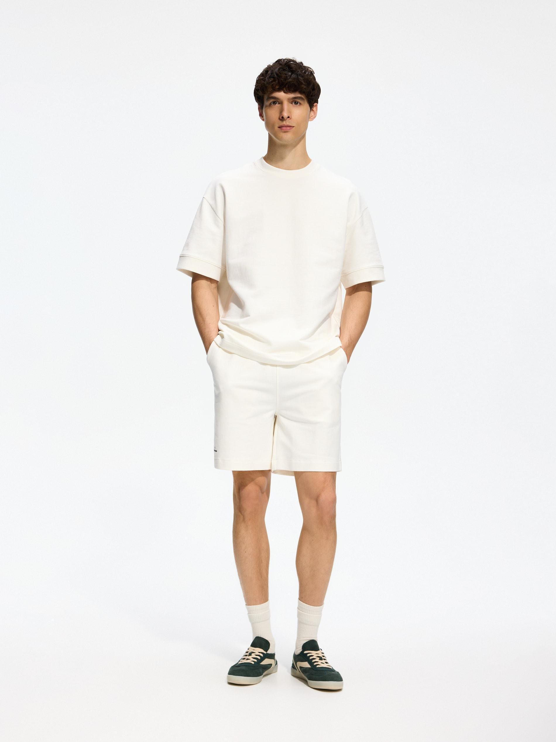 Cream Regular Shorts, Ivory, medium