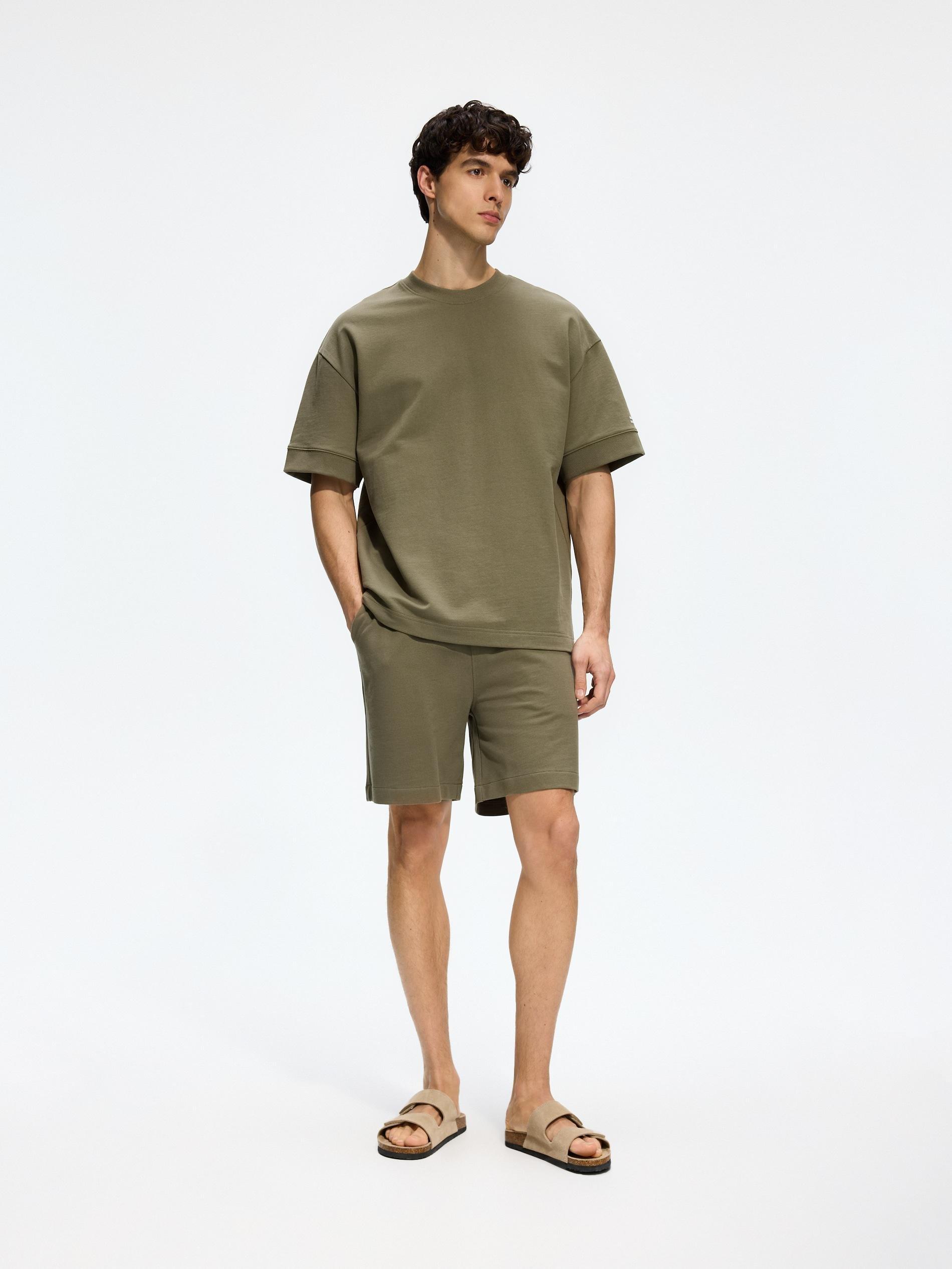 Green Regular Shorts, Green, large image number 1