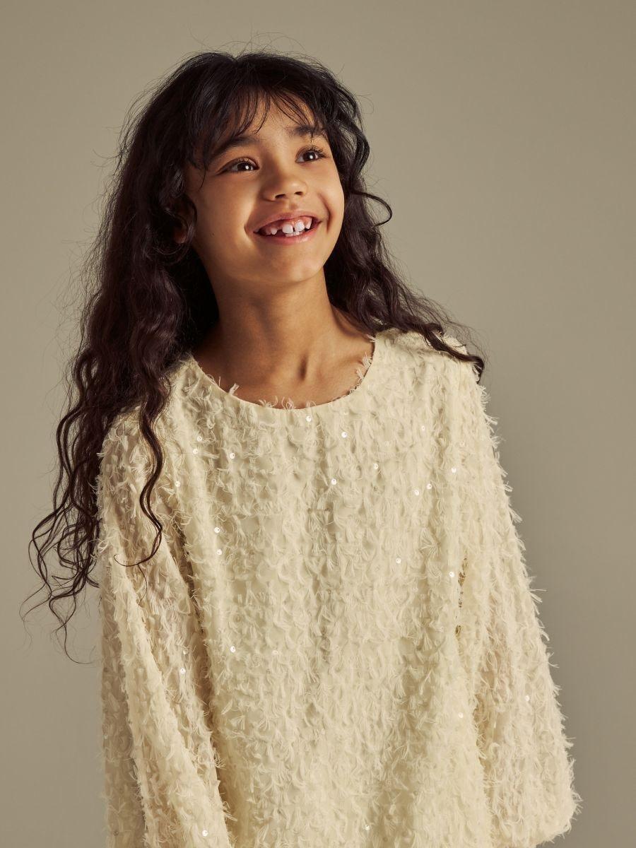 Yellow Sequin Dress, Yellow, large image number 0