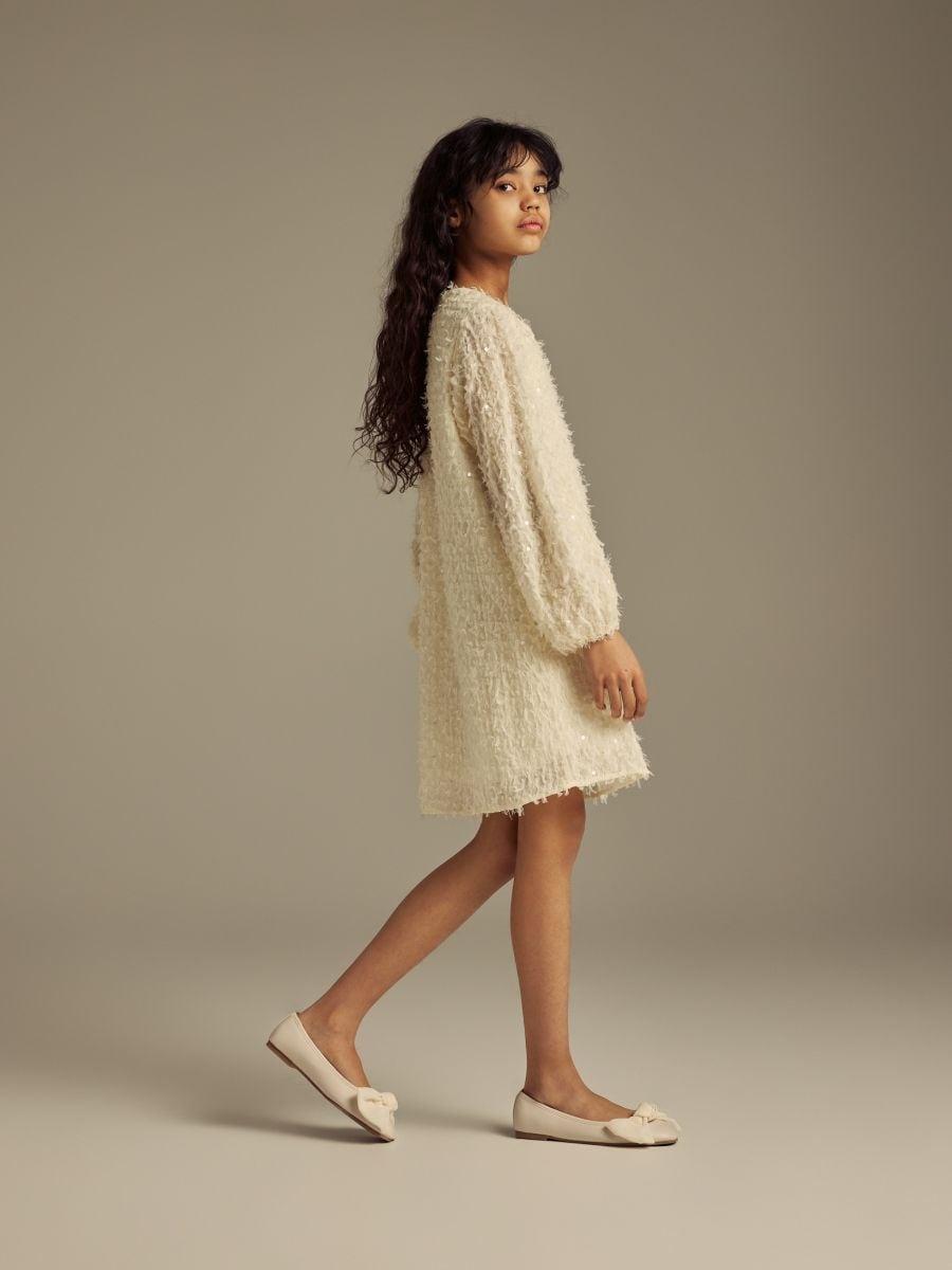 Yellow Sequin Dress, Yellow, large image number 1