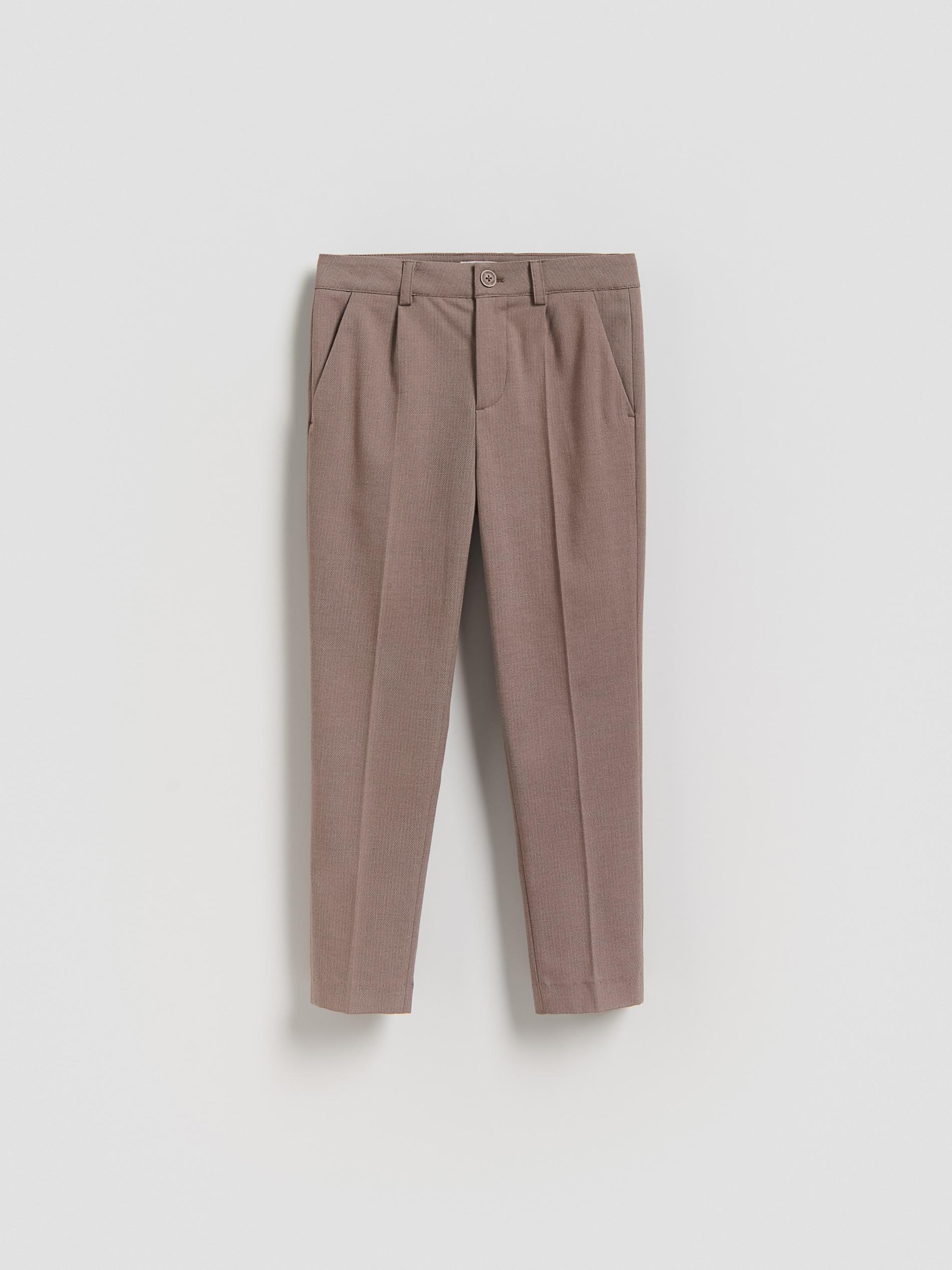 Brown Elegant Trousers, Brown, large image number 0