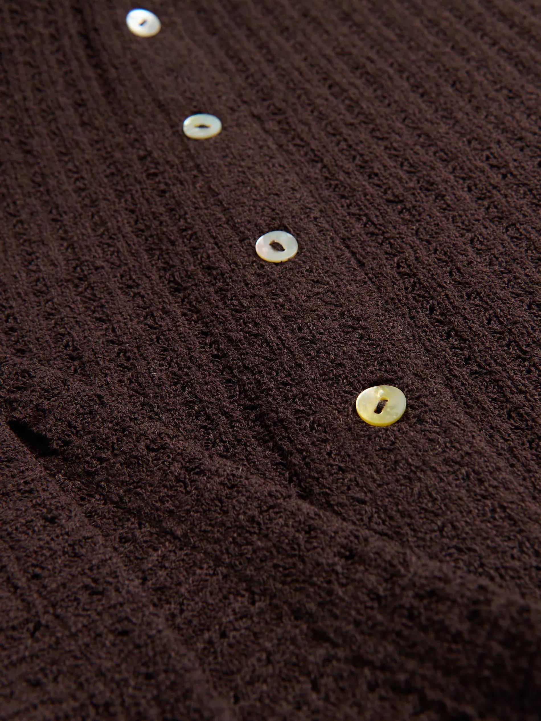 Brown Blouse With Decorative Buttons, , large image number 5