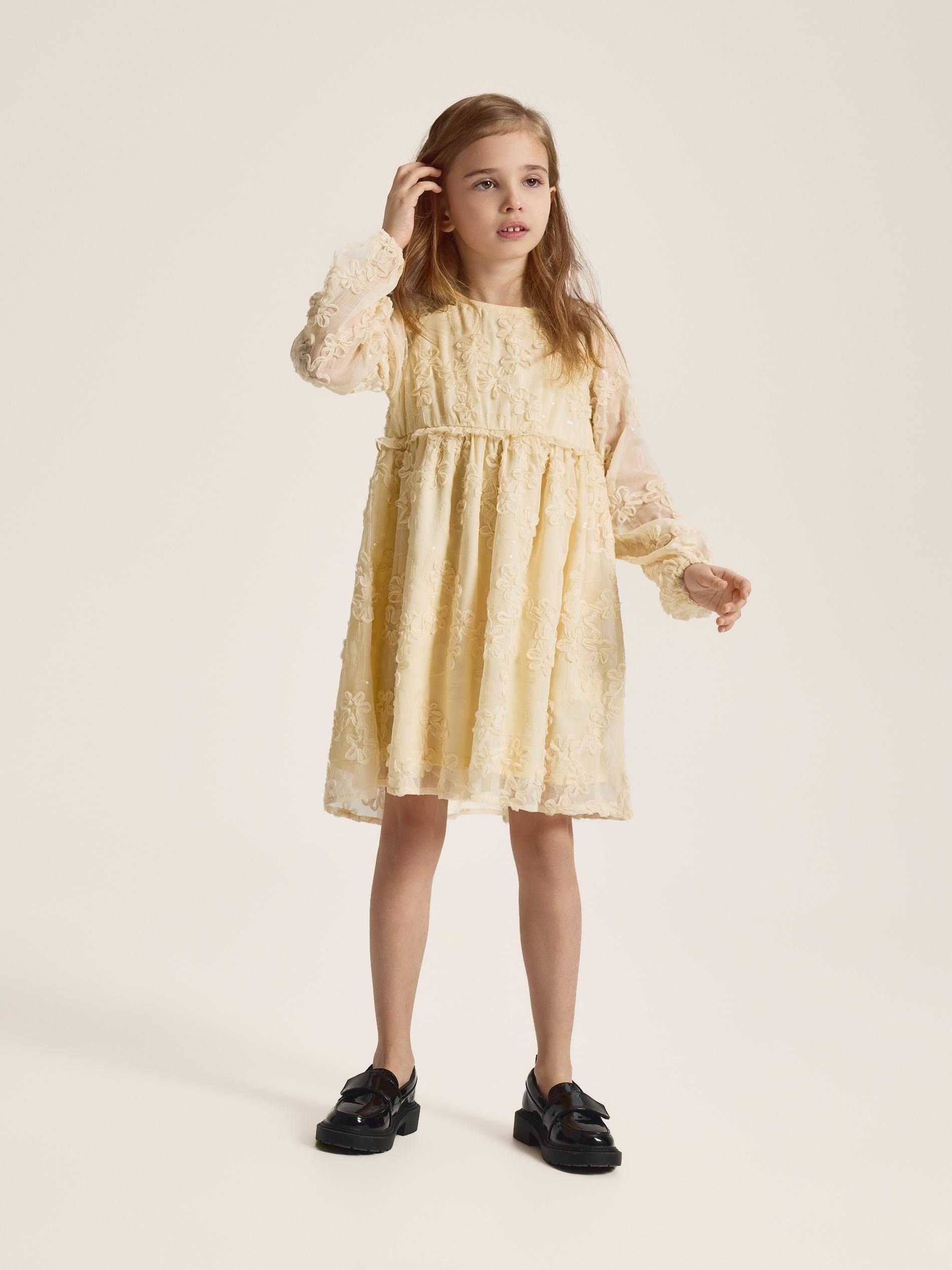 Beige Sequin Dress, Ivory, large image number 0