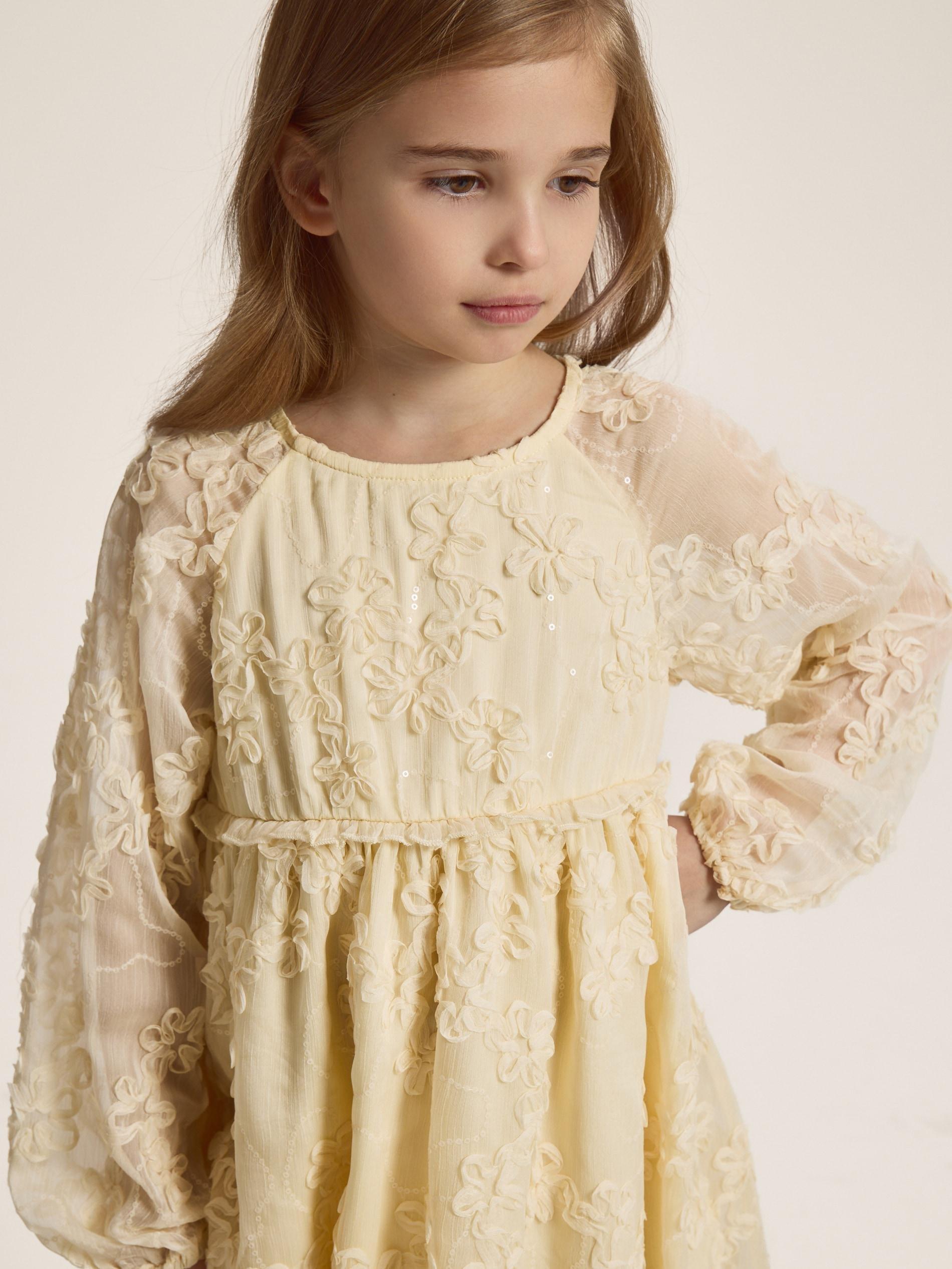 Beige Sequin Dress, Ivory, large image number 1