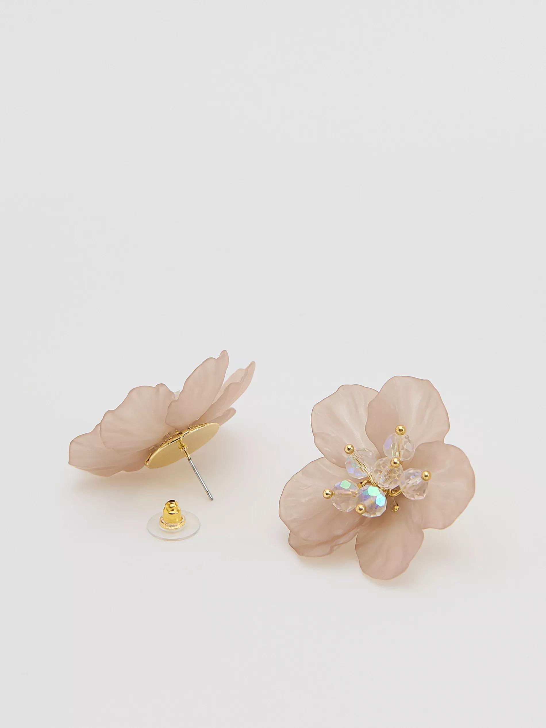 LAVENDER Flower-shaped earrings, Purple, large image number 1