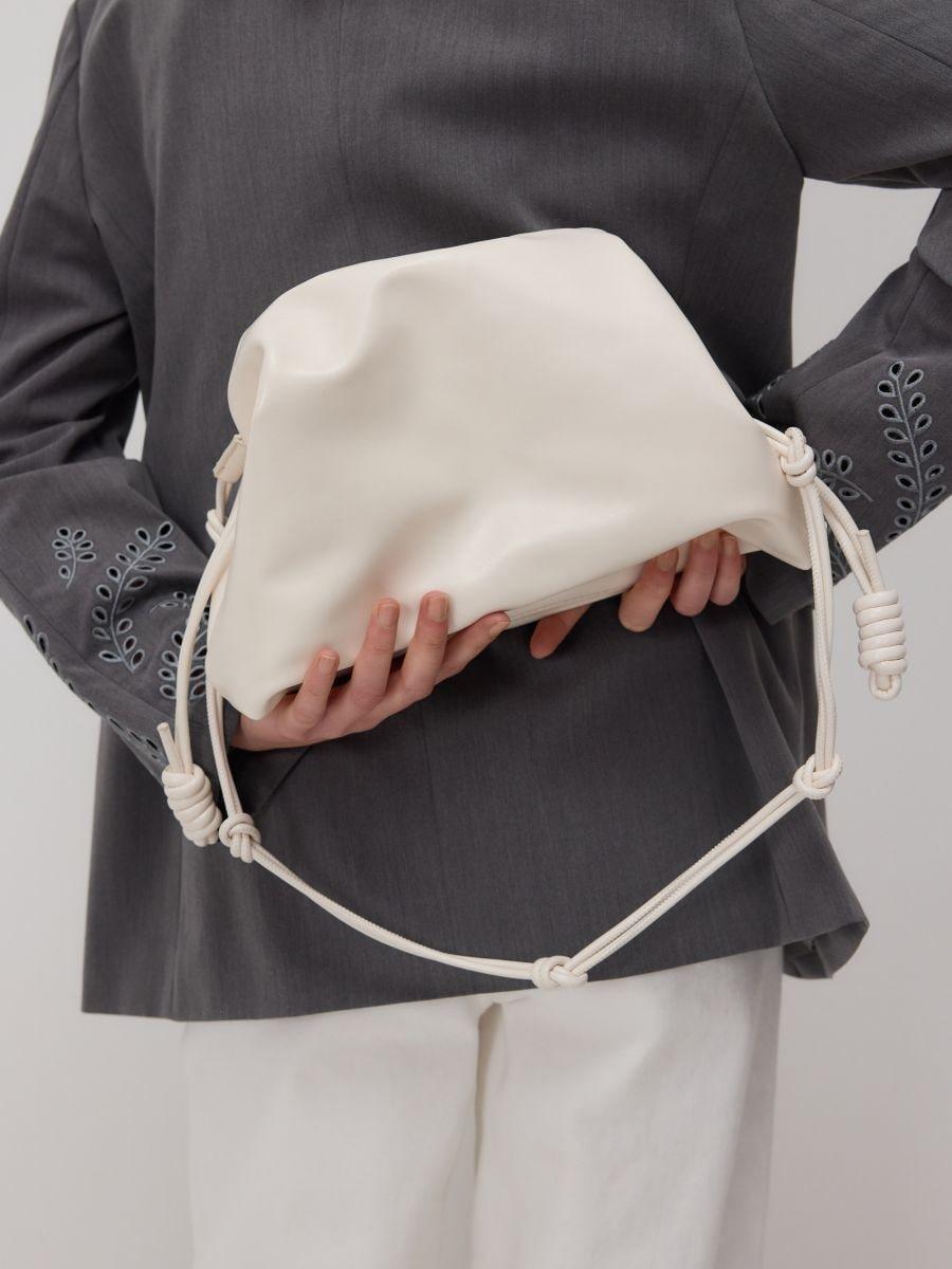 White Shoulder Bag, White, large image number 0