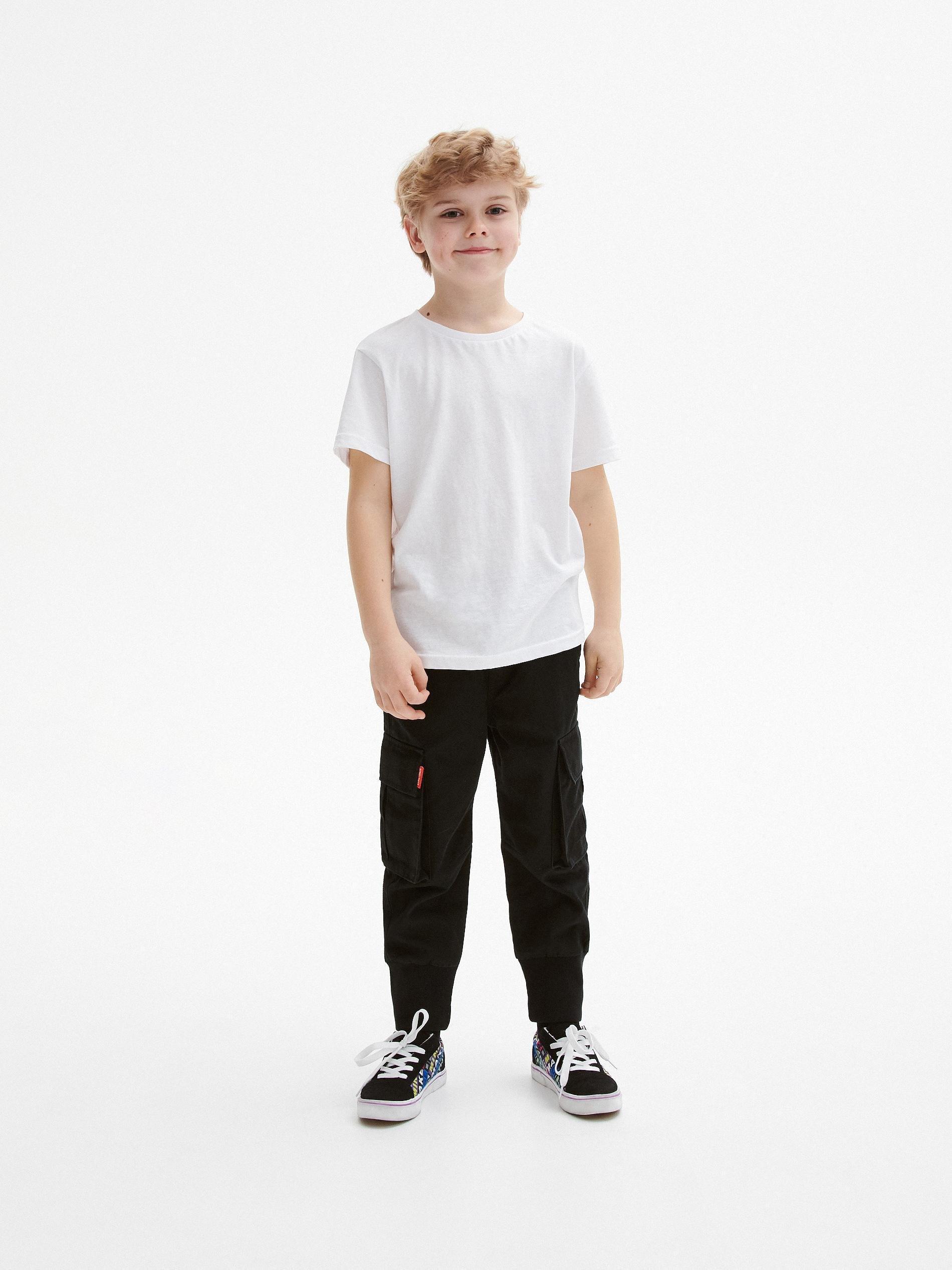 Black Cargo Joggers, Kids Boys, , large image number 0