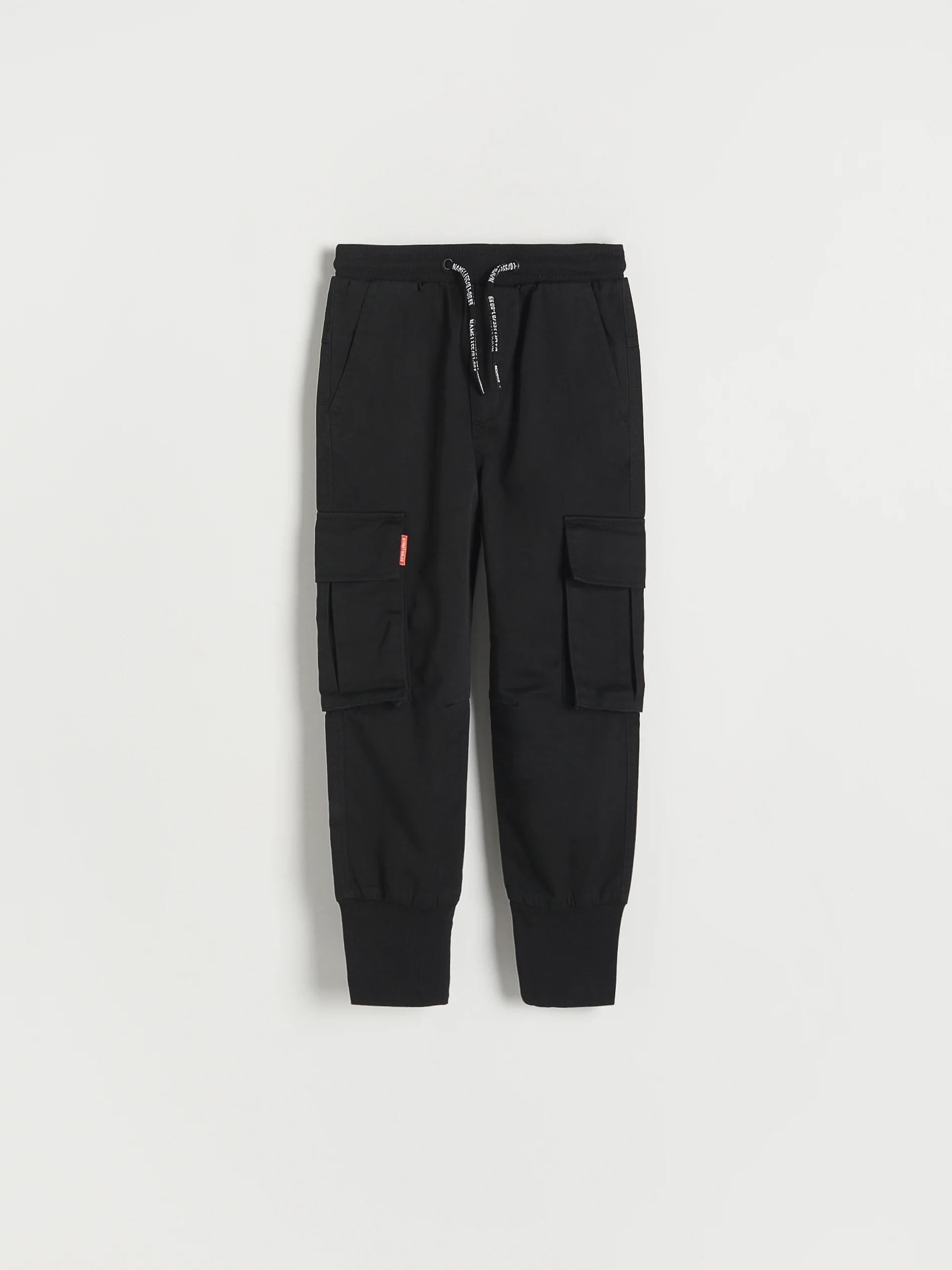 Black Cargo Joggers, Kids Boys, , large image number 1
