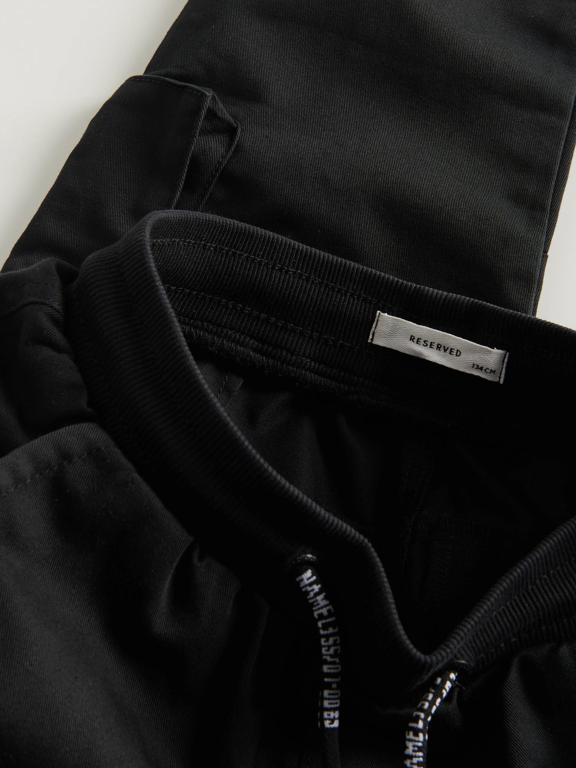Black Cargo Joggers, Kids Boys, , large image number 2