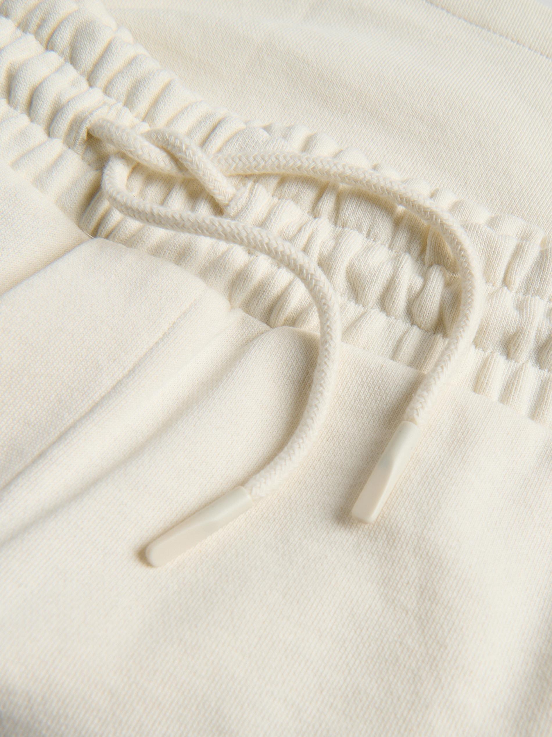 Cream Regular Fit Sweat Shorts, Ivory, medium