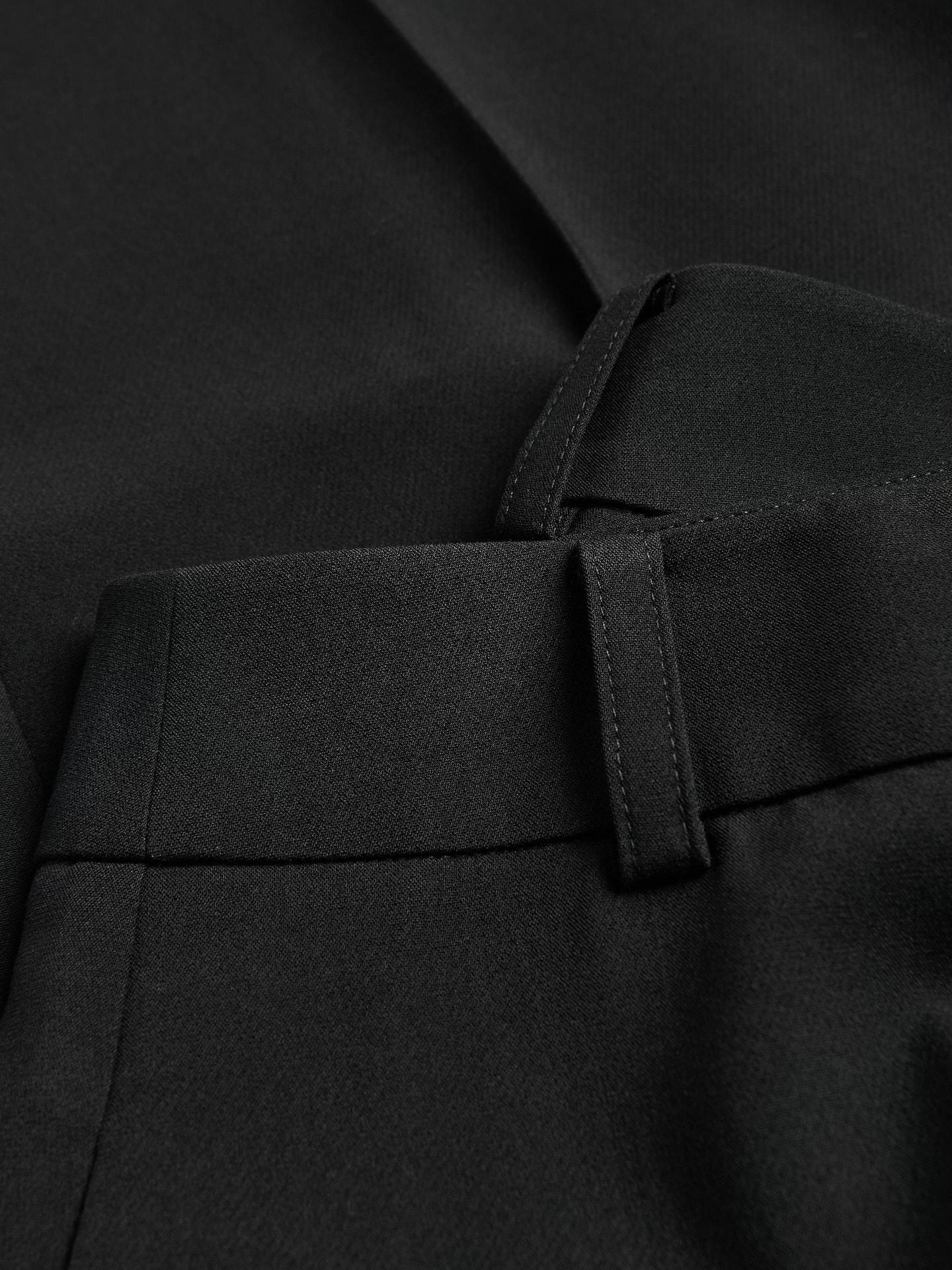 Black Barrel Leg Trousers, Black, large image number 4