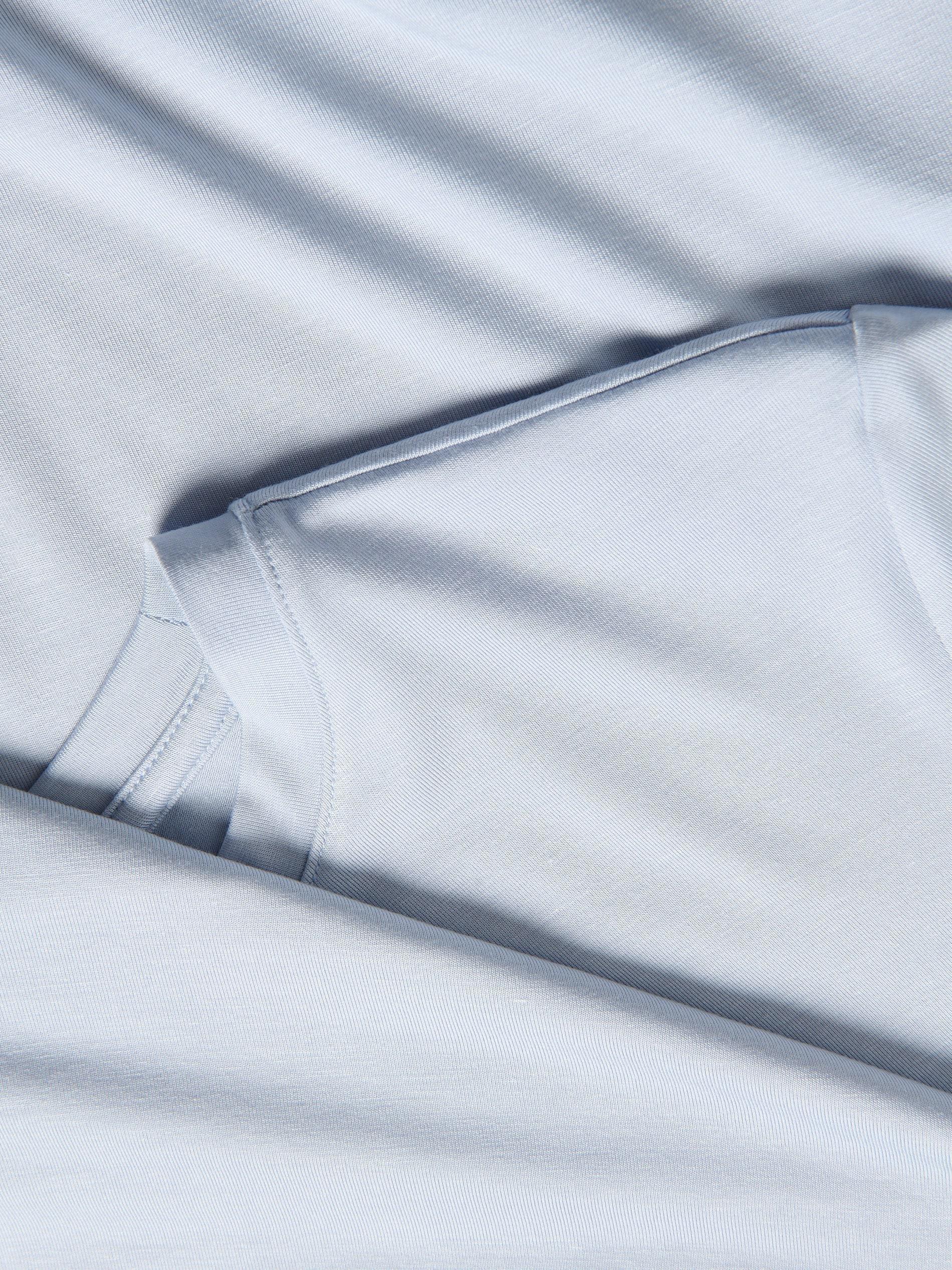 Blue Bamboo Fibre Rich Long Sleeve T-Shirt, Blue, large image number 4