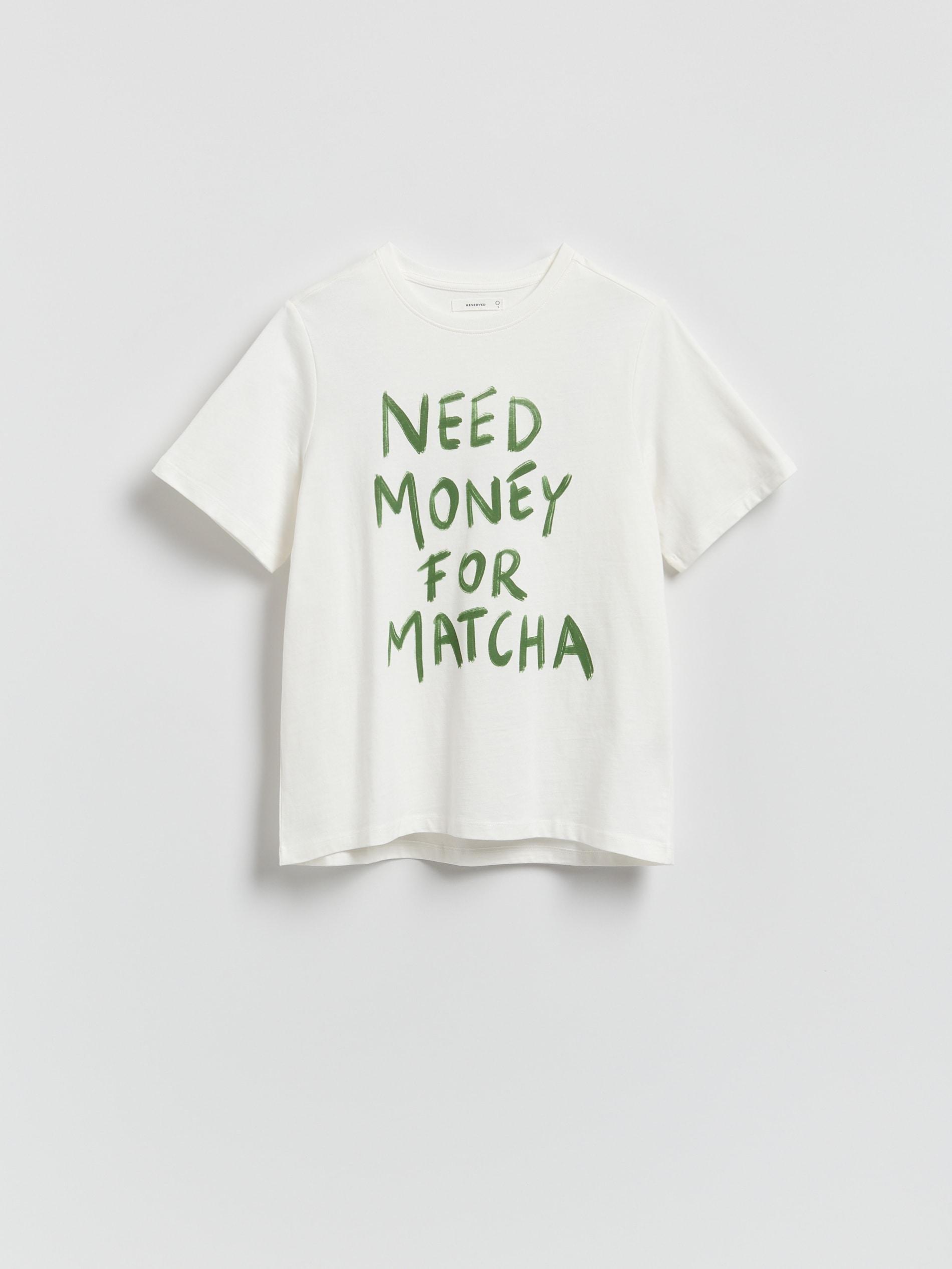 Cream Cotton T-Shirt With Slogan, Ivory, large image number 3