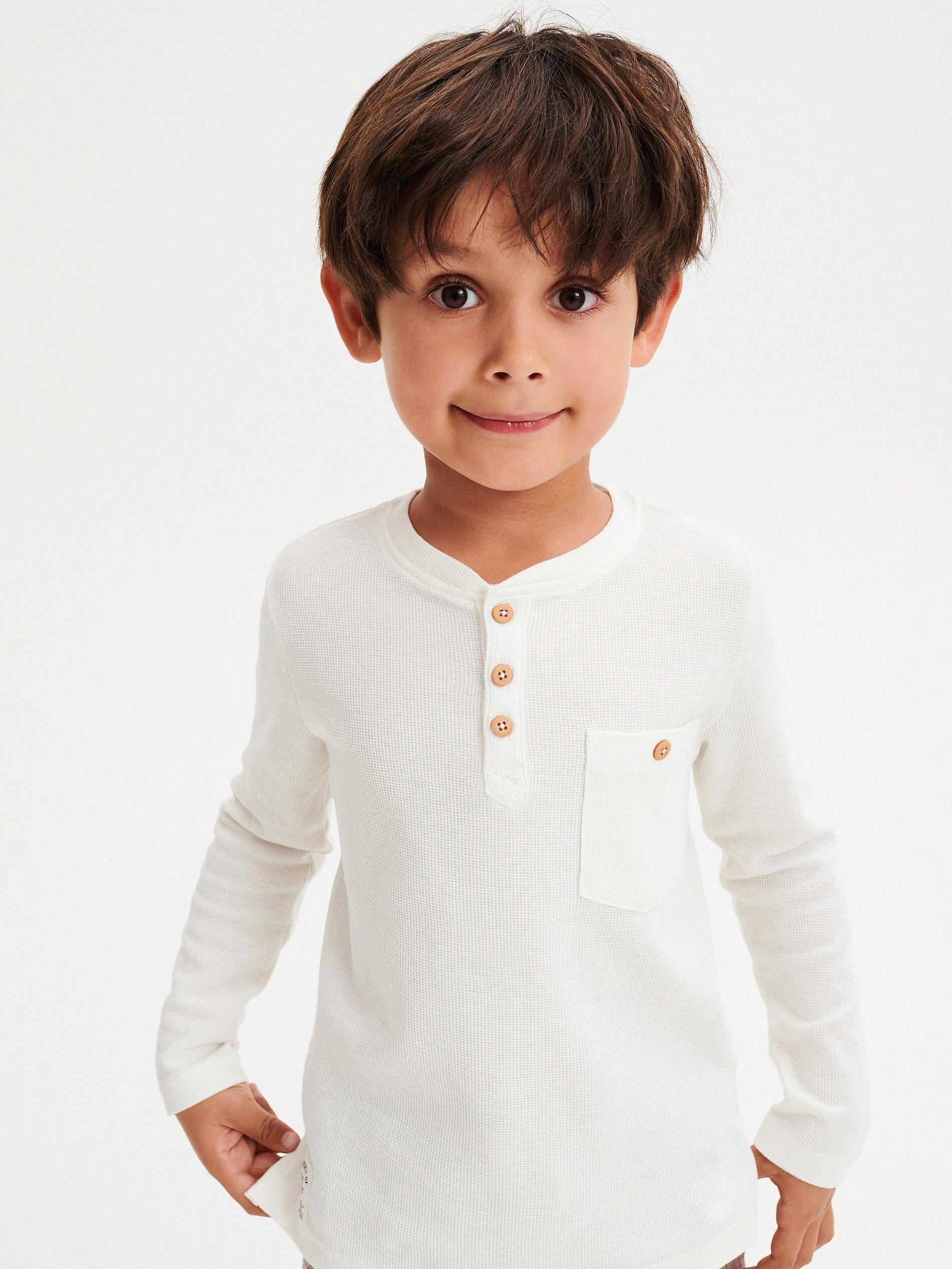 boys cream henley