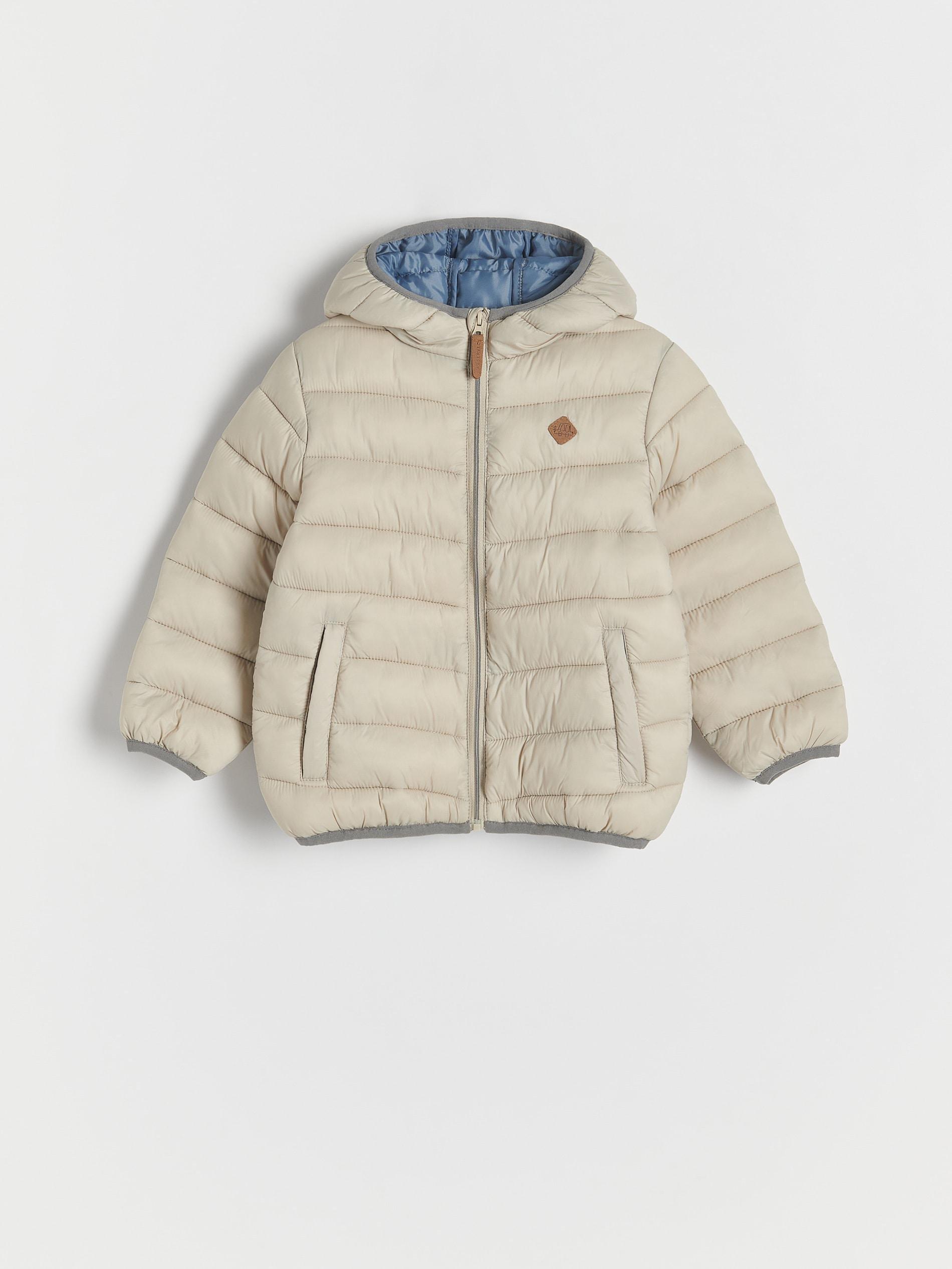Beige Insulated Quilted Jacket, Kids Boys, , large image number 1