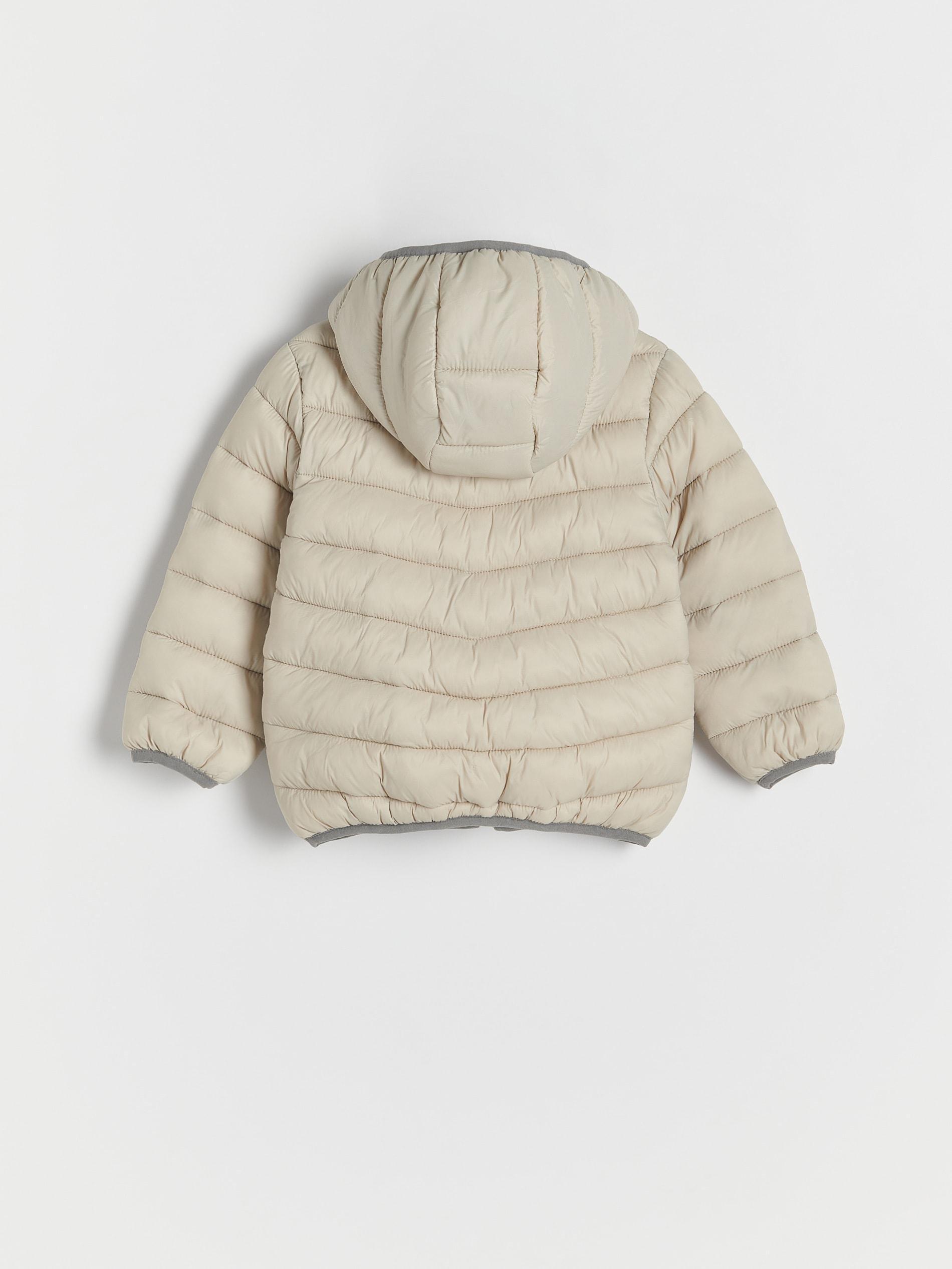 Beige Insulated Quilted Jacket, Kids Boys, , large image number 2
