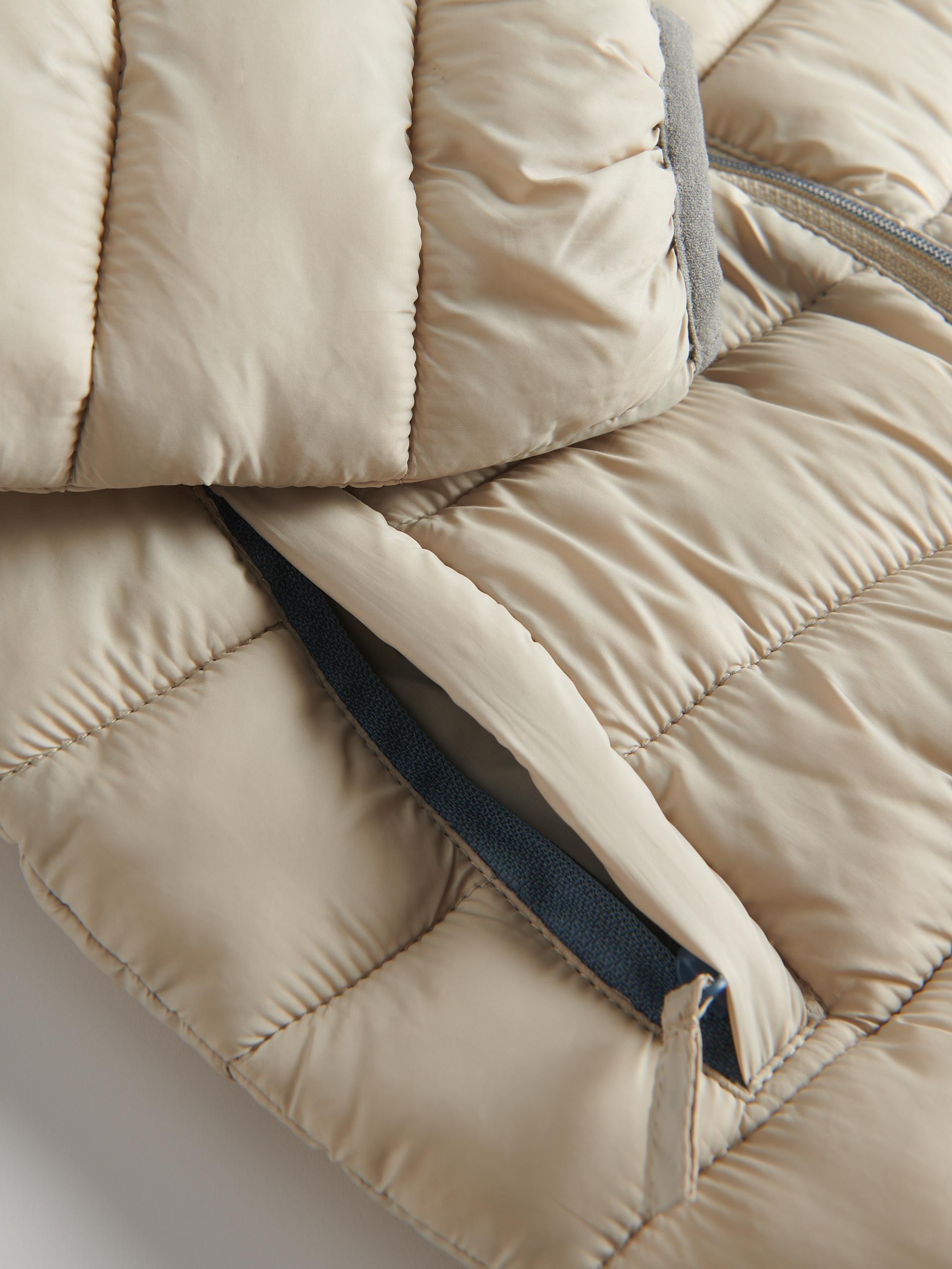 Beige Insulated Quilted Jacket, Kids Boys, , large image number 3