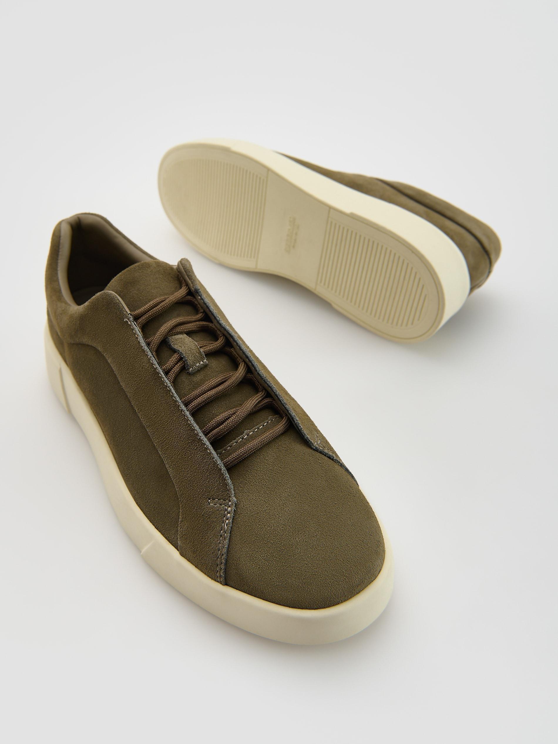 Brown Suede Sneakers, Brown, large image number 3