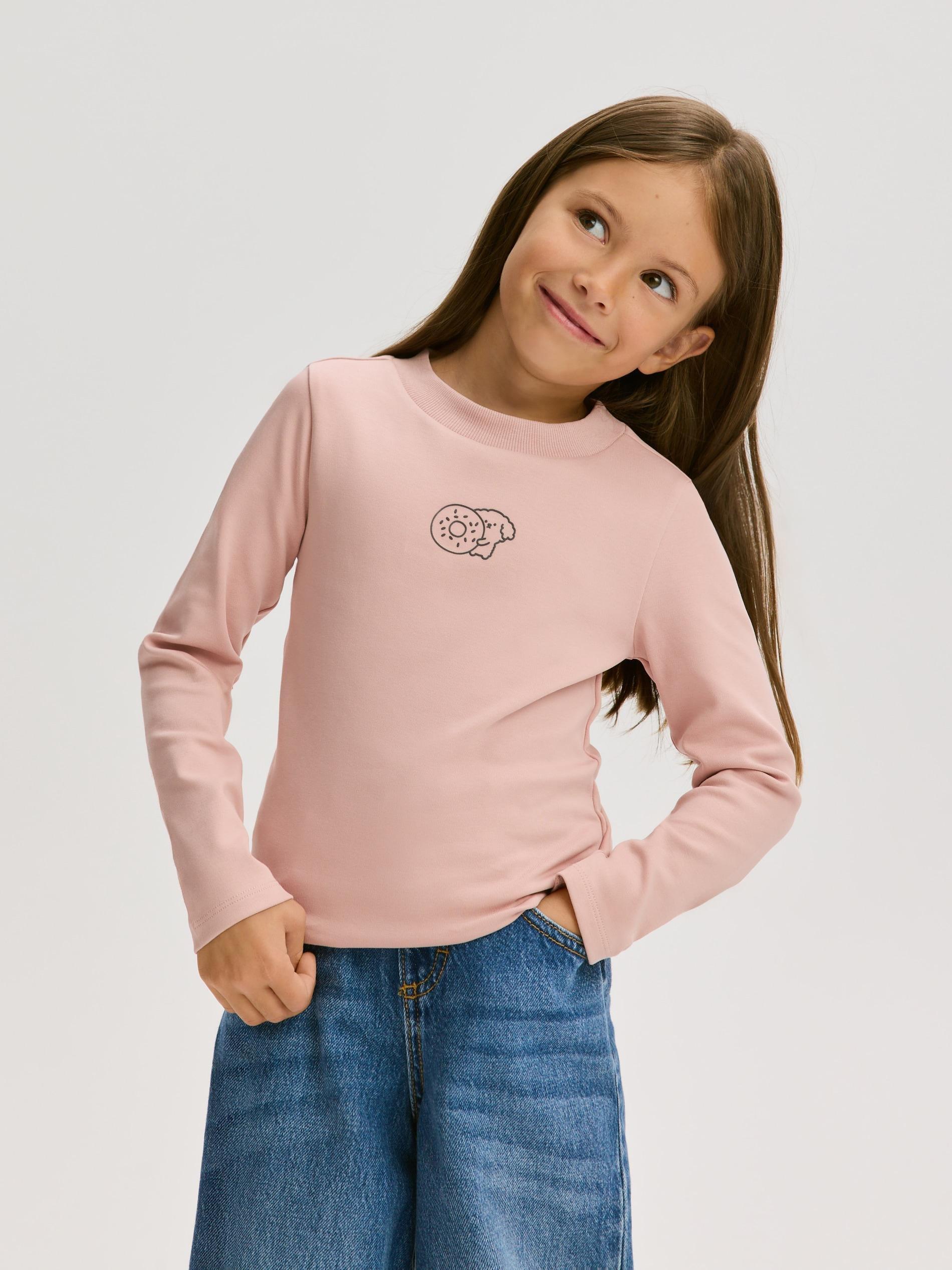 تيشيرت مع طبعة وردي, Pink, large image number 0