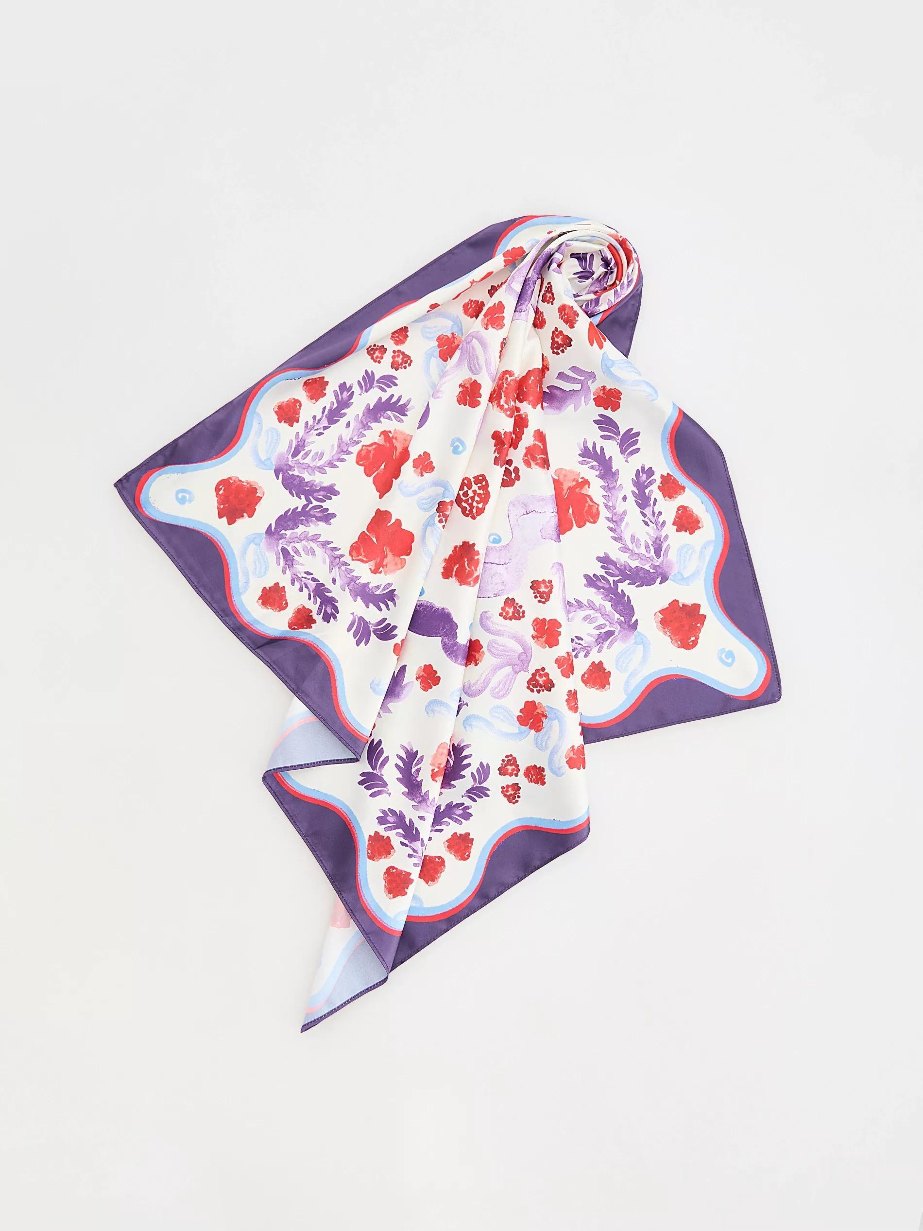 Multicolour Scarf With Original Design, Multicolor, large image number 2