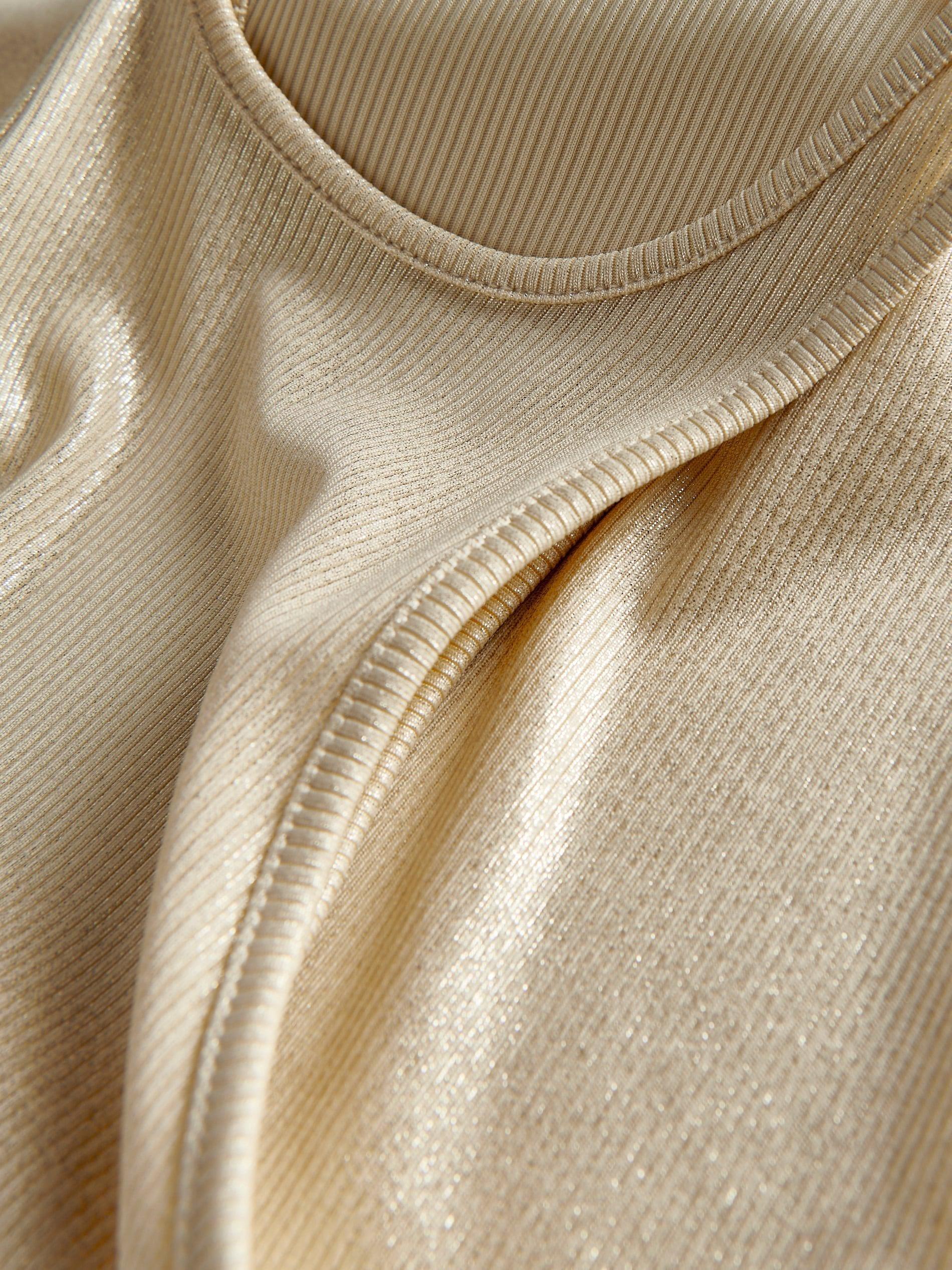 Beige Metallic Effect Top, , large image number 2