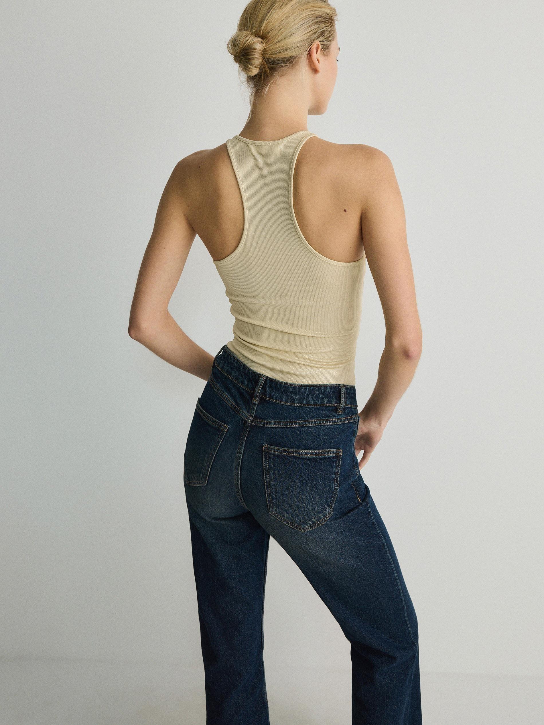 Beige Metallic Effect Top, , large image number 4