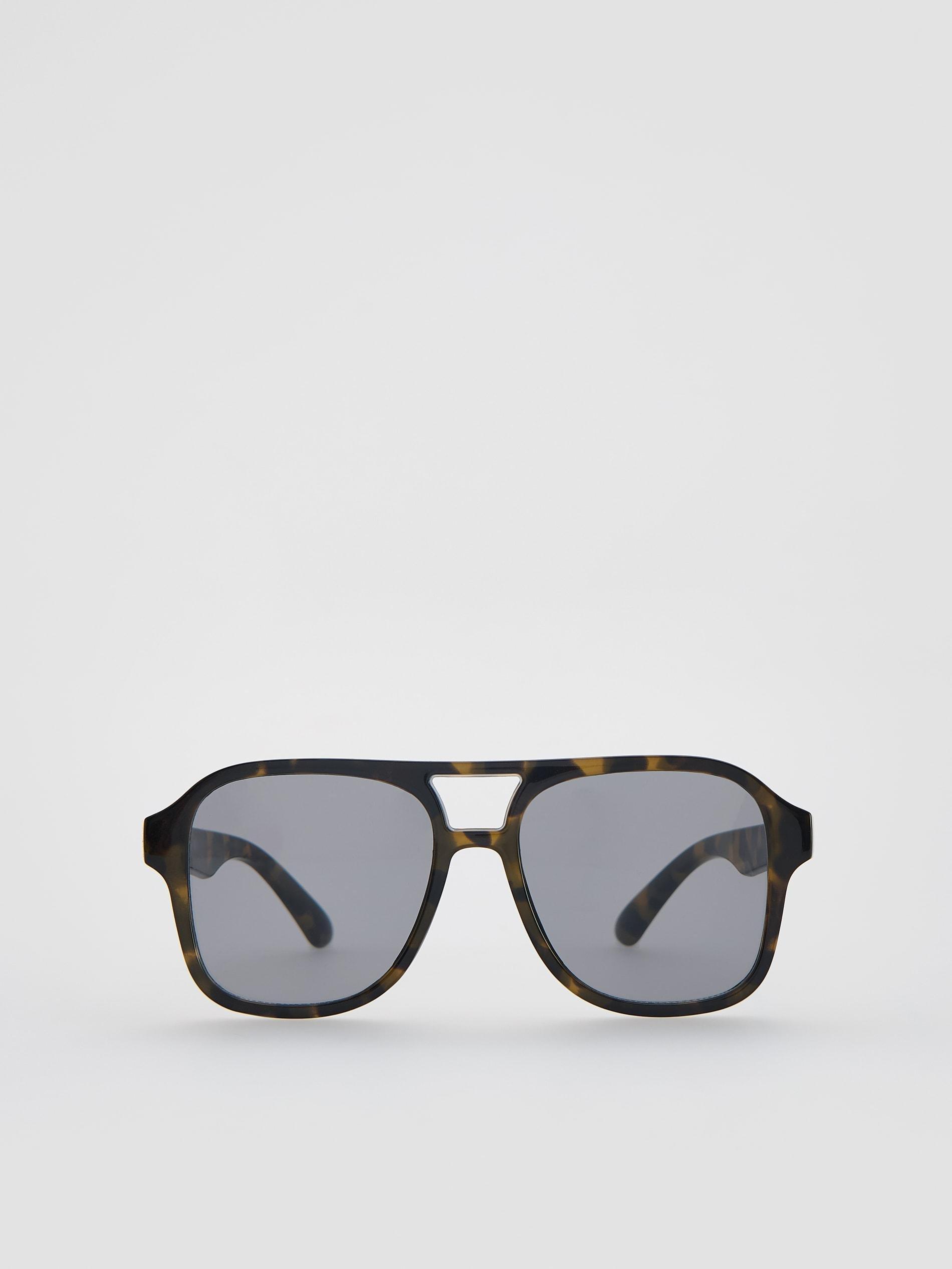 Green Aviator Sunglasses, Khaki, medium