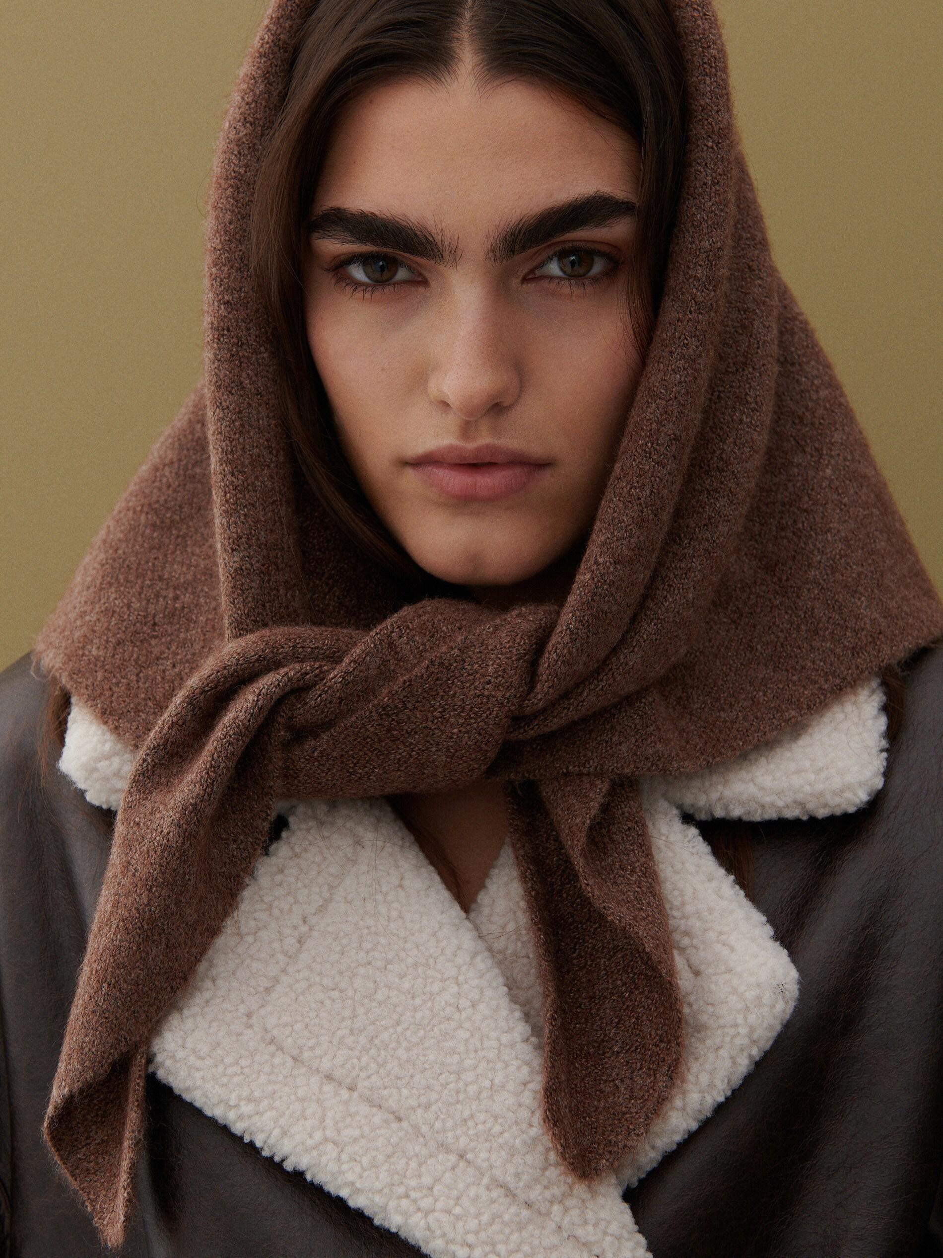 شال جيرسي معاد تدويره بني, , large image number 2