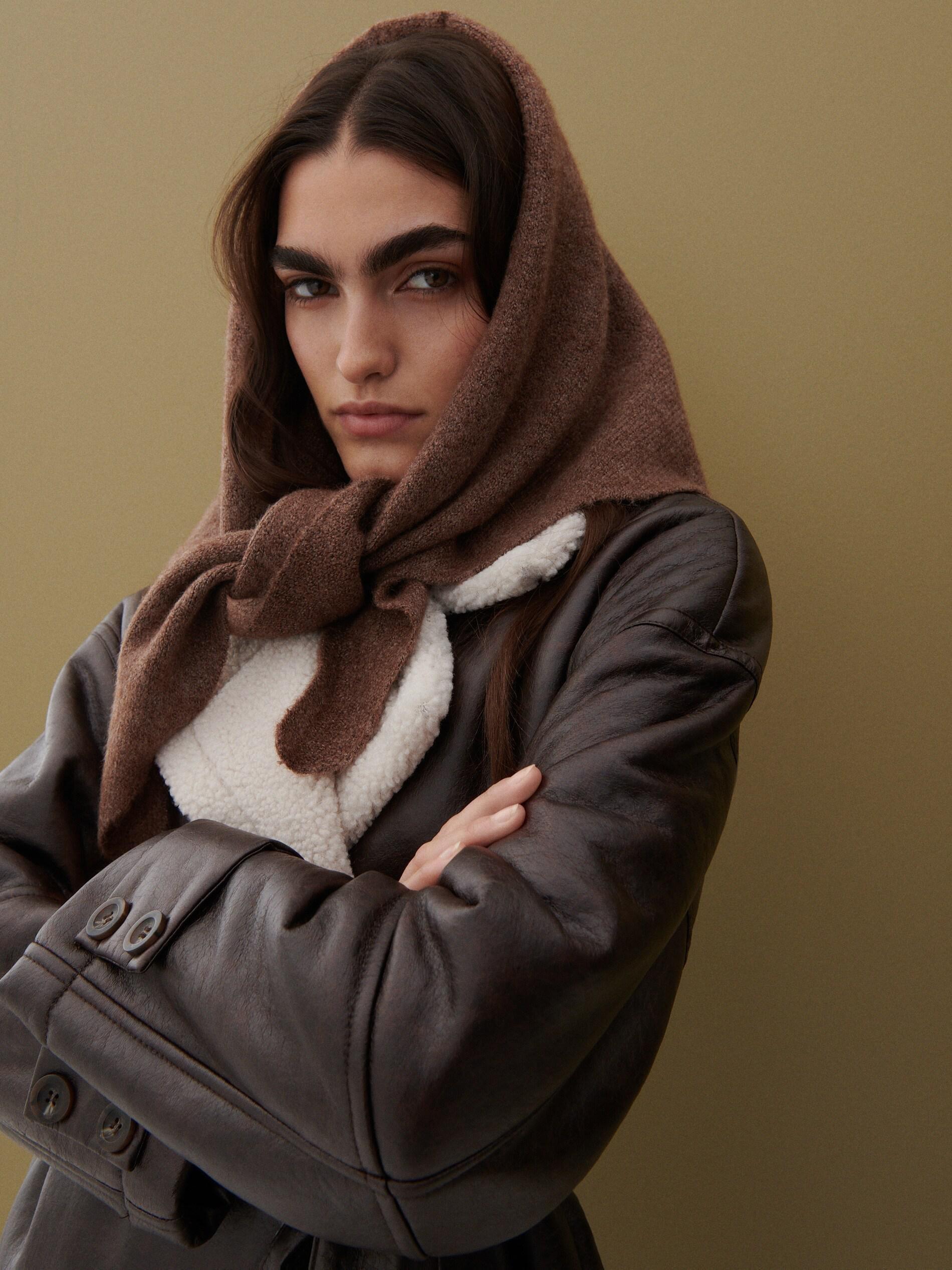 شال جيرسي معاد تدويره بني, , large image number 3