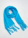 Reserved - Light Turquoise Soft Scarf With Fringes, Women