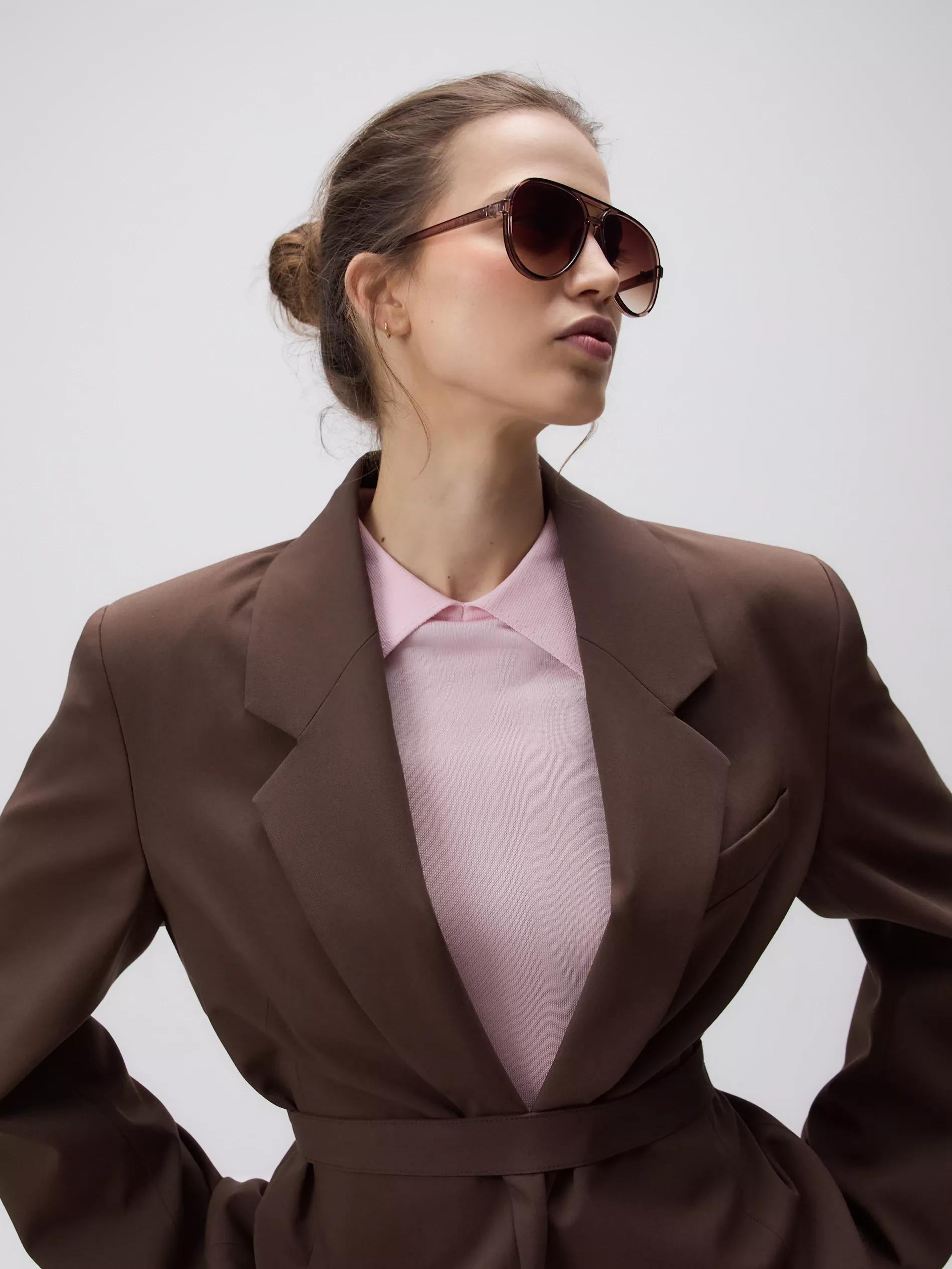 Brown Sunglasses, Brown, large image number 0