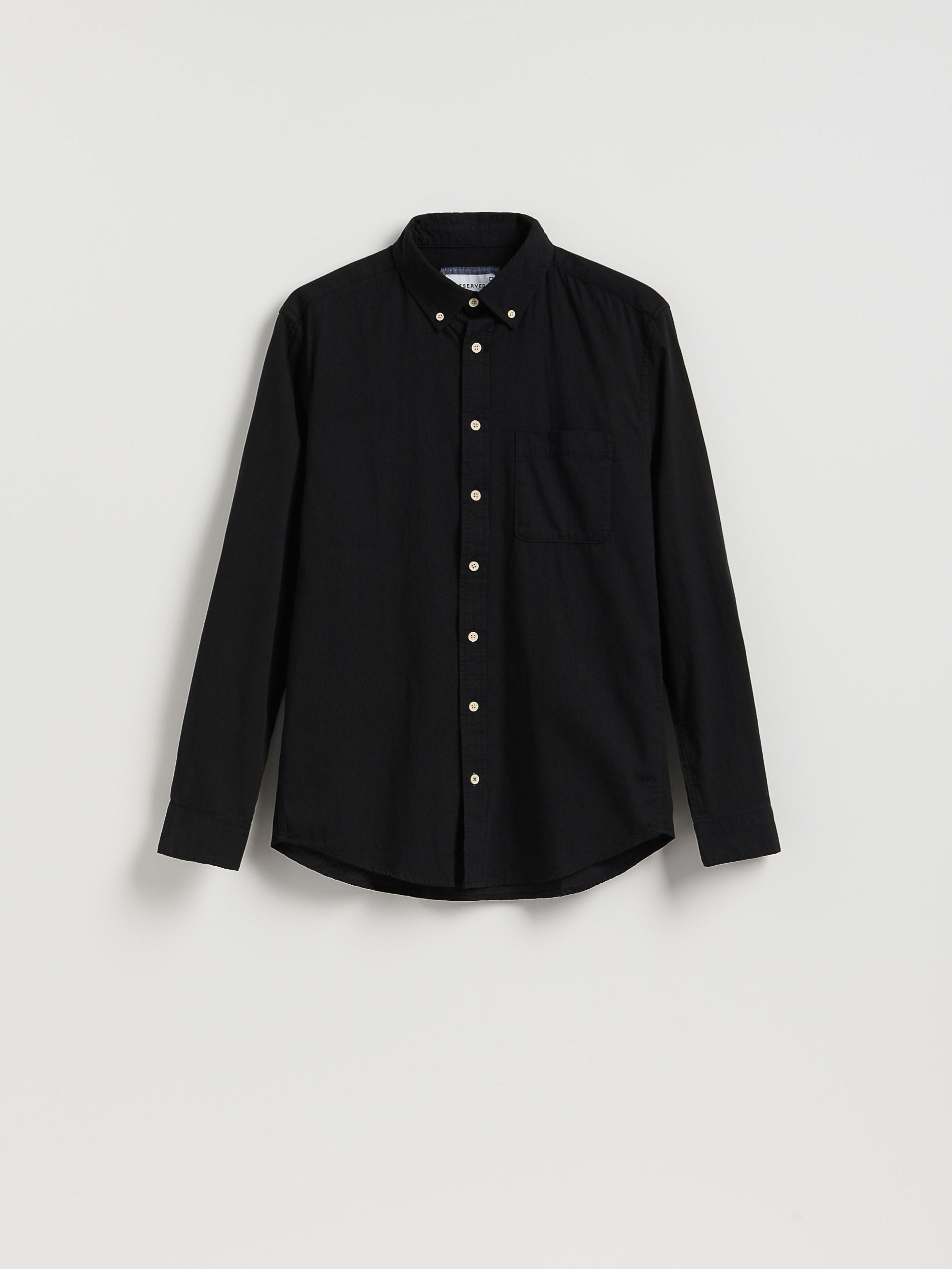 Black Regular Fit Cotton Shirt, Black, large image number 4